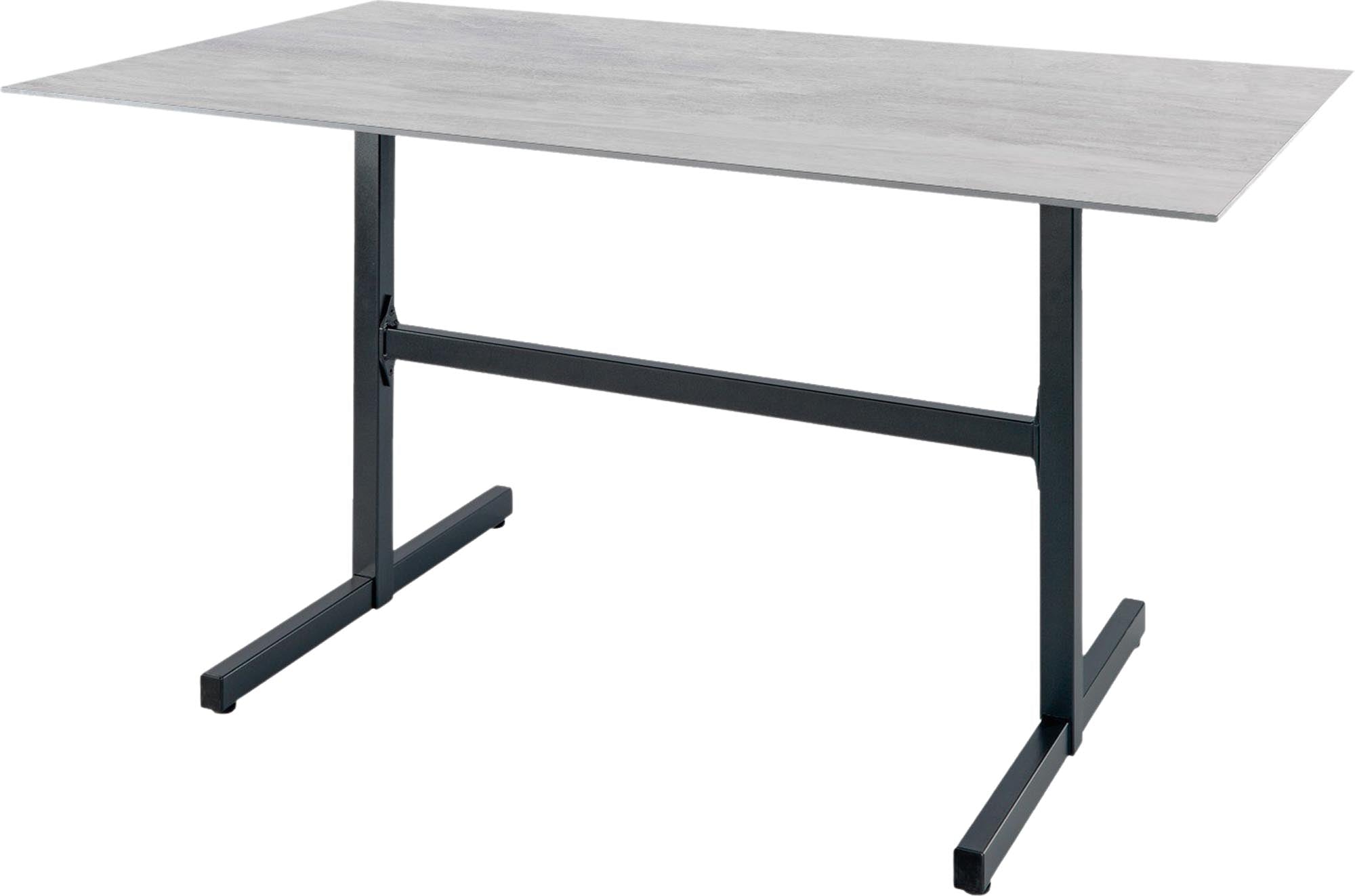 Luzern Glasfaser-Gartentisch Decor 140x80 klappbar in Stromboli hell präsentiert im Onlineshop von KAQTU Design AG. Gartentisch ist von Schaffner