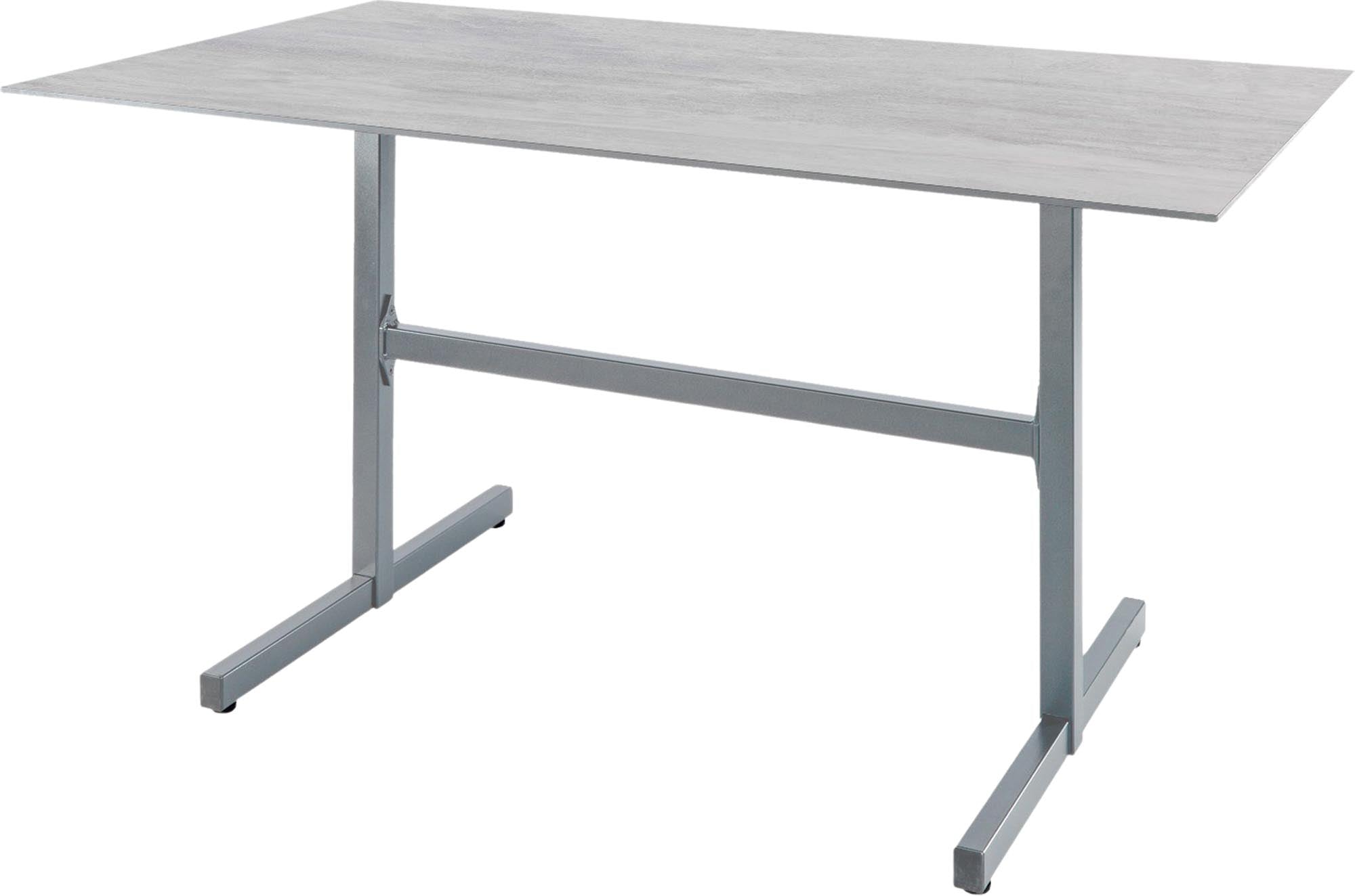 Luzern Glasfaser-Gartentisch Decor 140x80 klappbar in Stromboli hell präsentiert im Onlineshop von KAQTU Design AG. Gartentisch ist von Schaffner