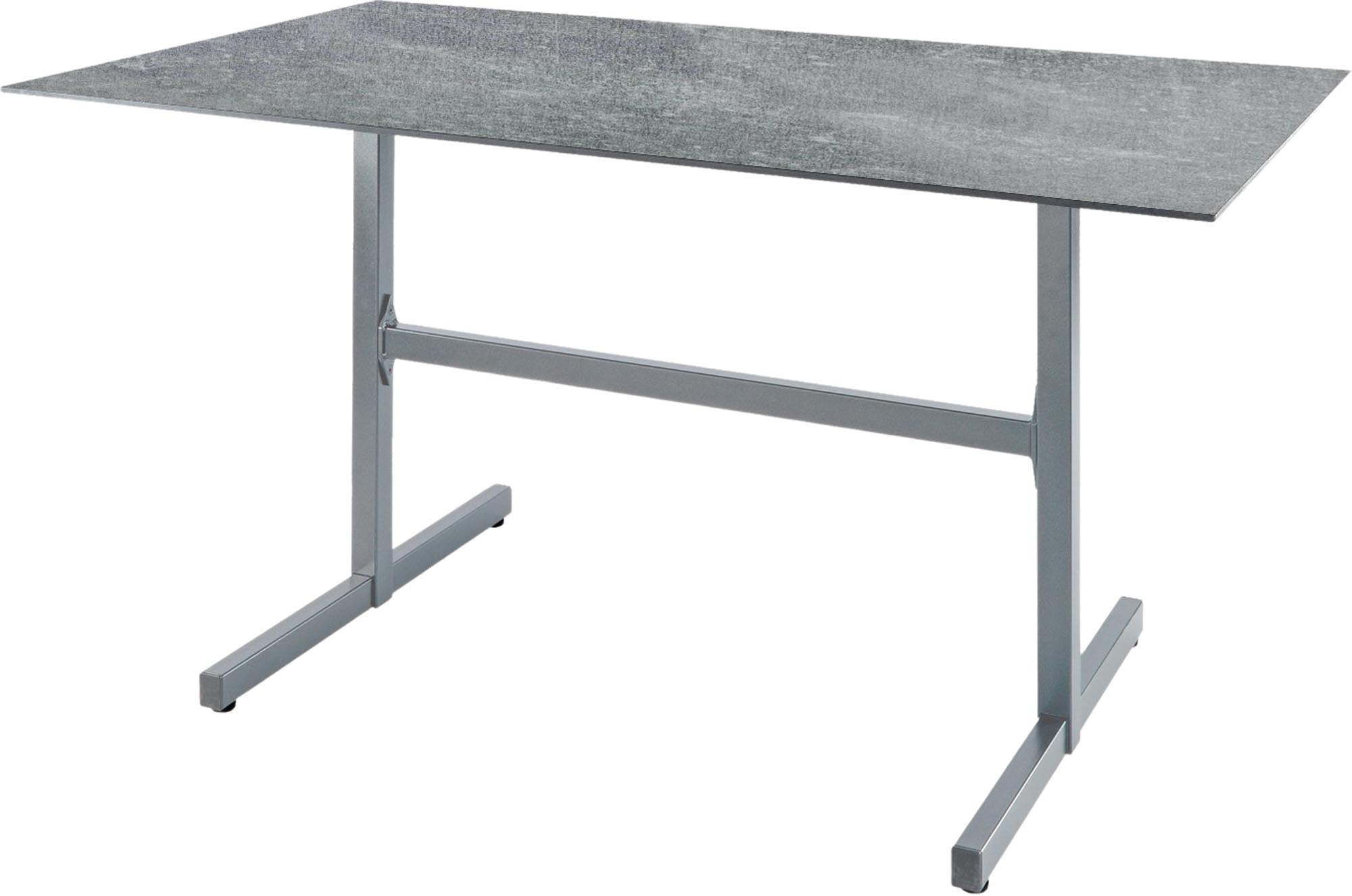 Luzern Glasfaser-Gartentisch Decor 140x80 klappbar in Beton präsentiert im Onlineshop von KAQTU Design AG. Gartentisch ist von Schaffner