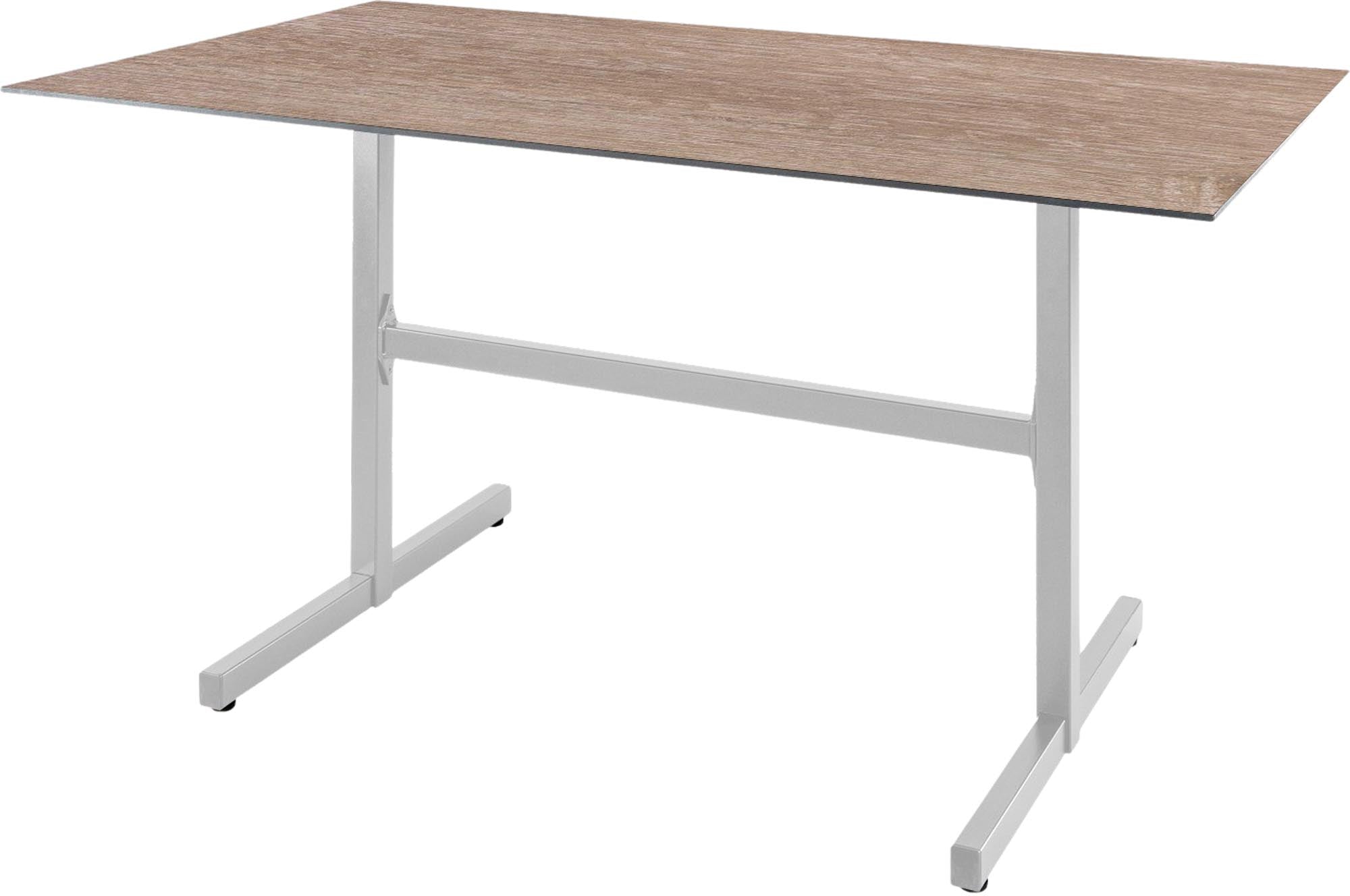 Moderner und praktischer Gartentisch aus robustem Glasfaser, klappbar, 140x80 cm, perfekt für entspannte Stunden im Freien.