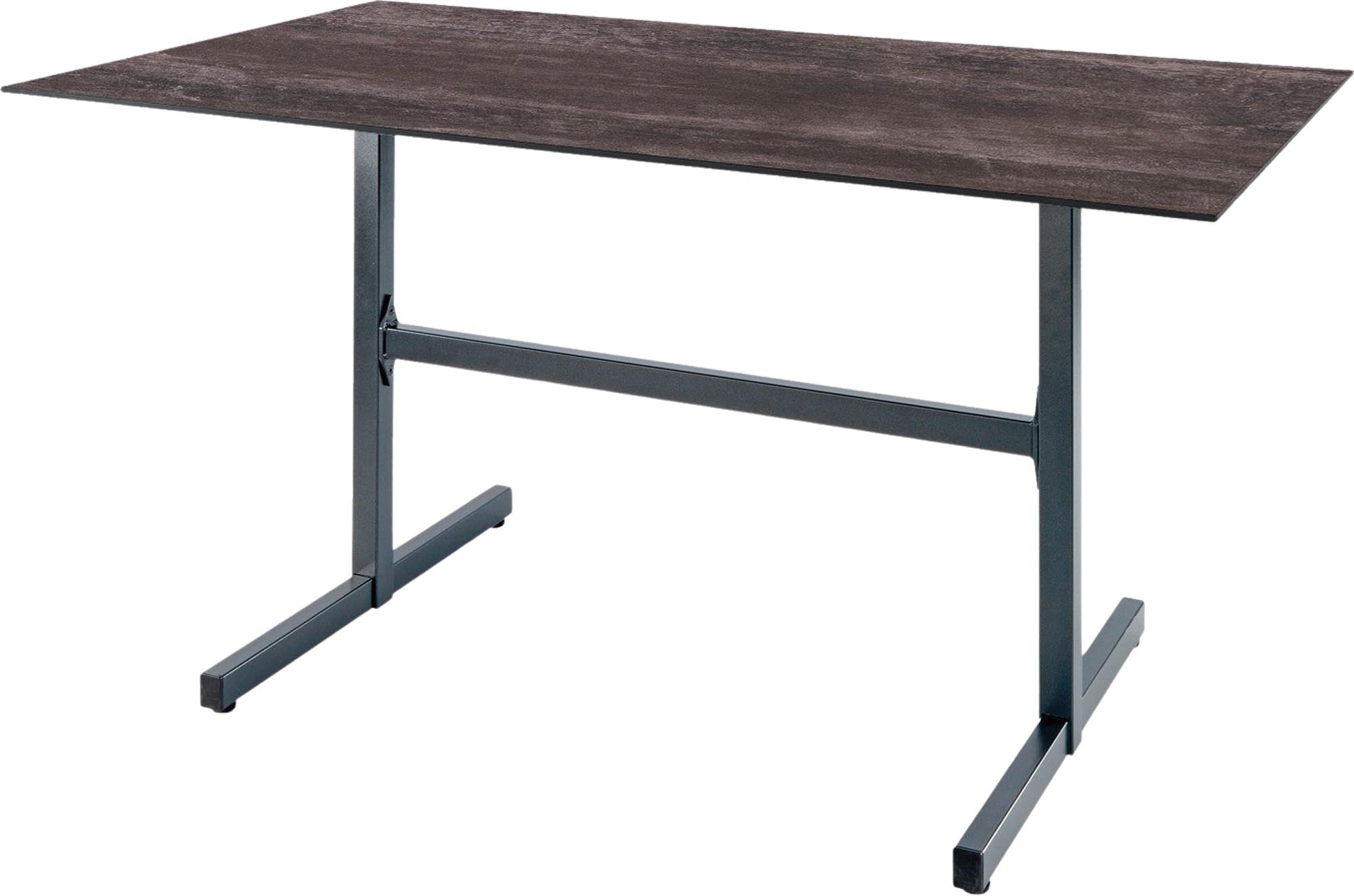 Luzern Glasfaser-Gartentisch Decor 160x90 klappbar in Stromboli dunkel präsentiert im Onlineshop von KAQTU Design AG. Gartentisch ist von Schaffner