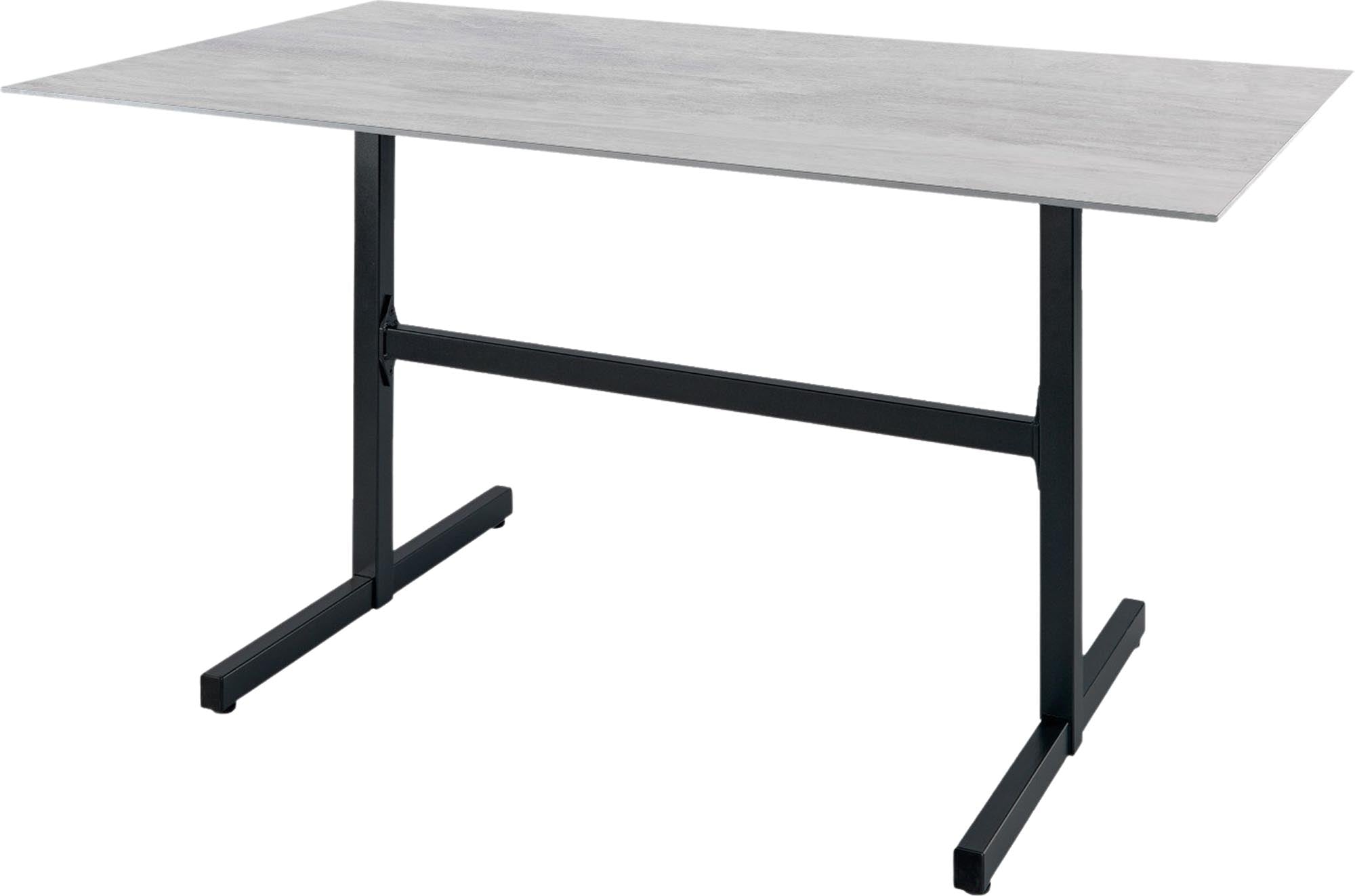 Eleganter, wetterfester Luzern Gartentisch aus Glasfaser, 160x90 cm, klappbar und ausziehbar – ideal für flexible, stilvolle Outdoor-Momente.