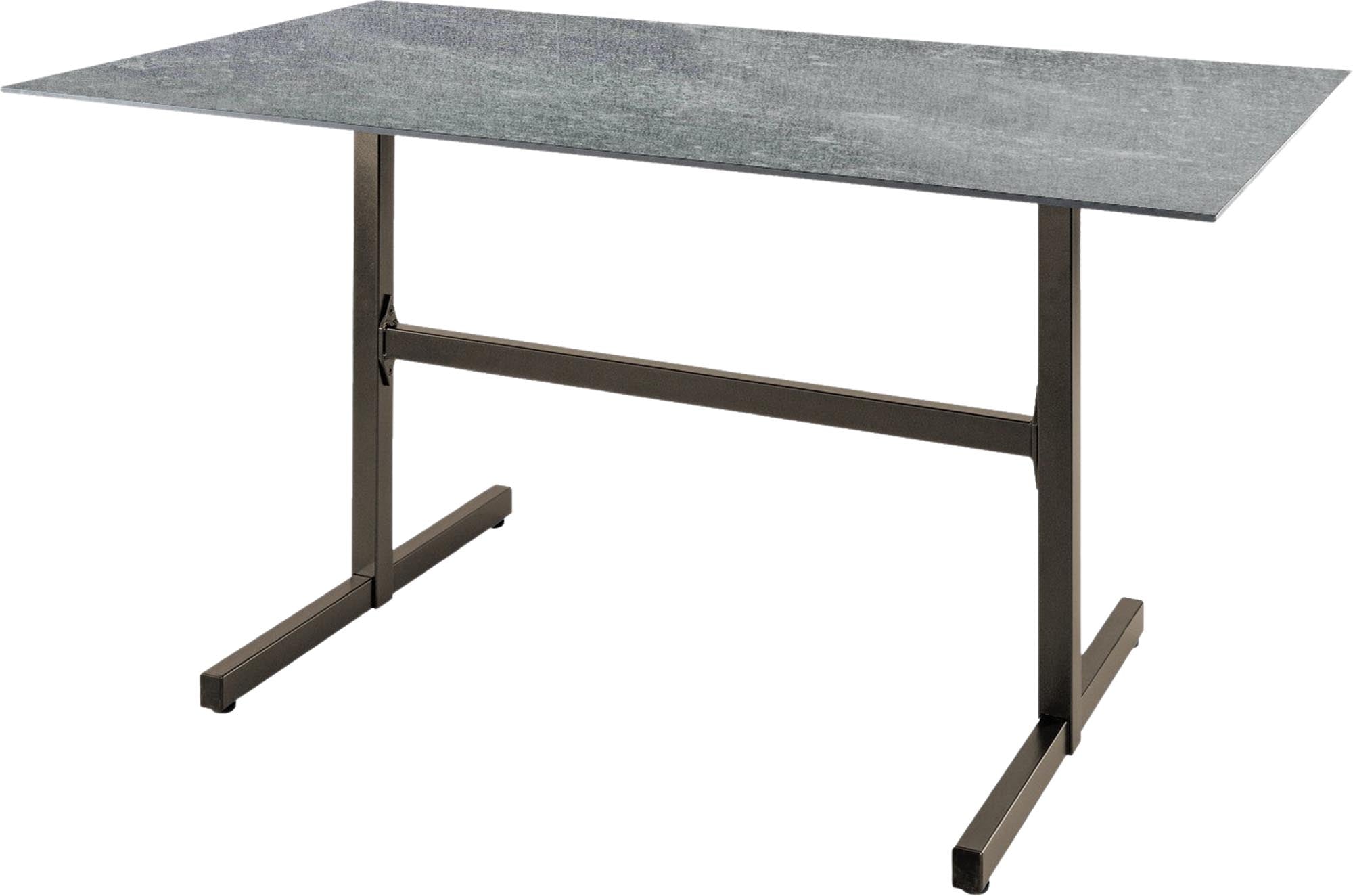 Luzern Glasfaser-Gartentisch Decor 160x90 klappbar in Beton präsentiert im Onlineshop von KAQTU Design AG. Gartentisch ist von Schaffner