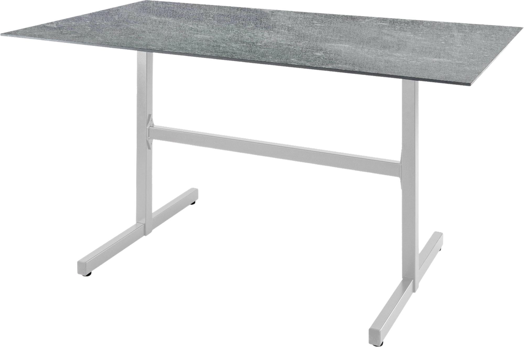 Luzern Glasfaser-Gartentisch Decor 160x90 klappbar in Beton präsentiert im Onlineshop von KAQTU Design AG. Gartentisch ist von Schaffner