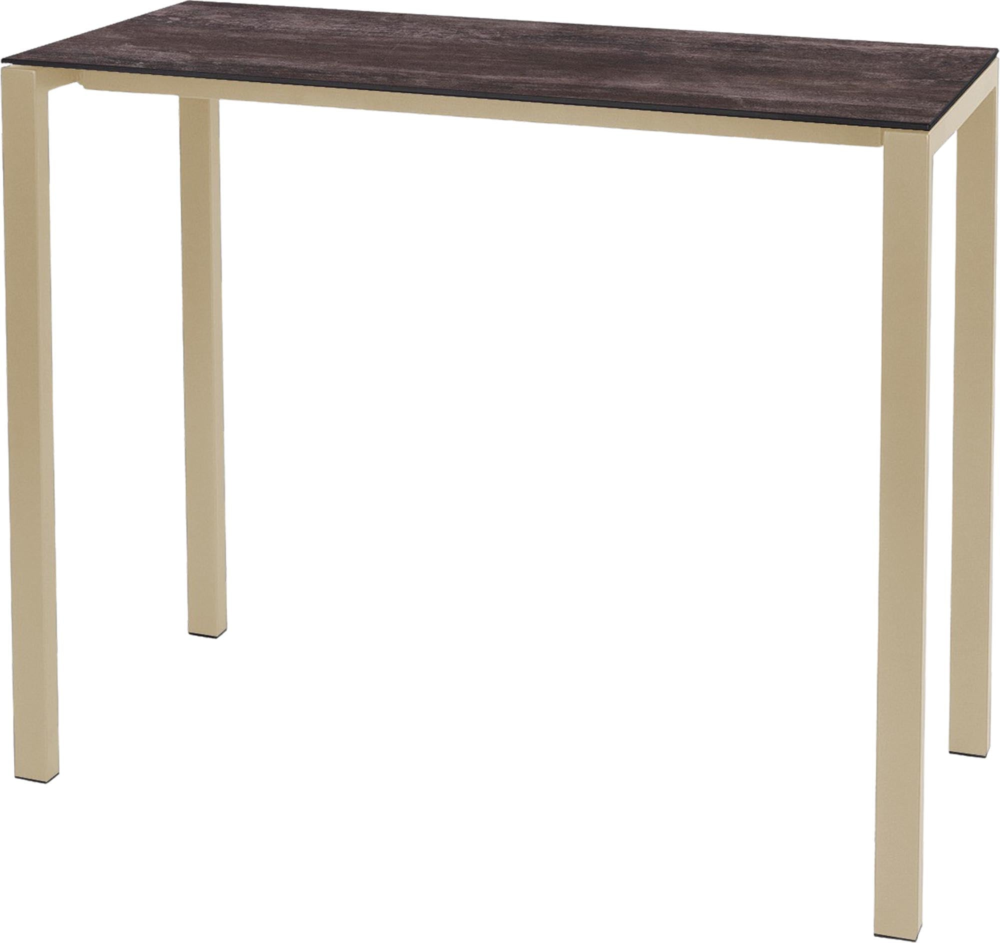 Eleganter, wetterfester Glasfaser-Stehtisch 140x60 für Outdoor-Garten, Terrasse und Gastronomie. Robust, pflegeleicht und nachhaltig.