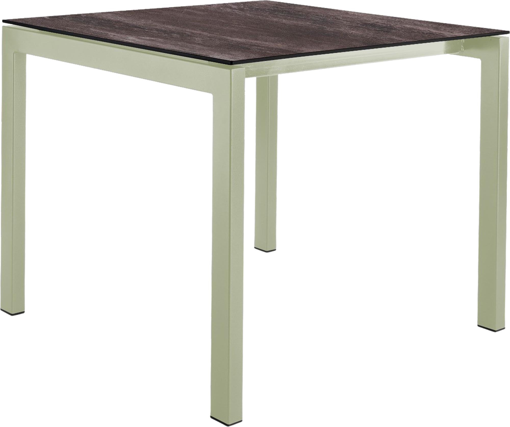 Luzern Glasfaser-Gartentisch Decor 80x80 in Stromboli dunkel präsentiert im Onlineshop von KAQTU Design AG. Gartentisch ist von Schaffner