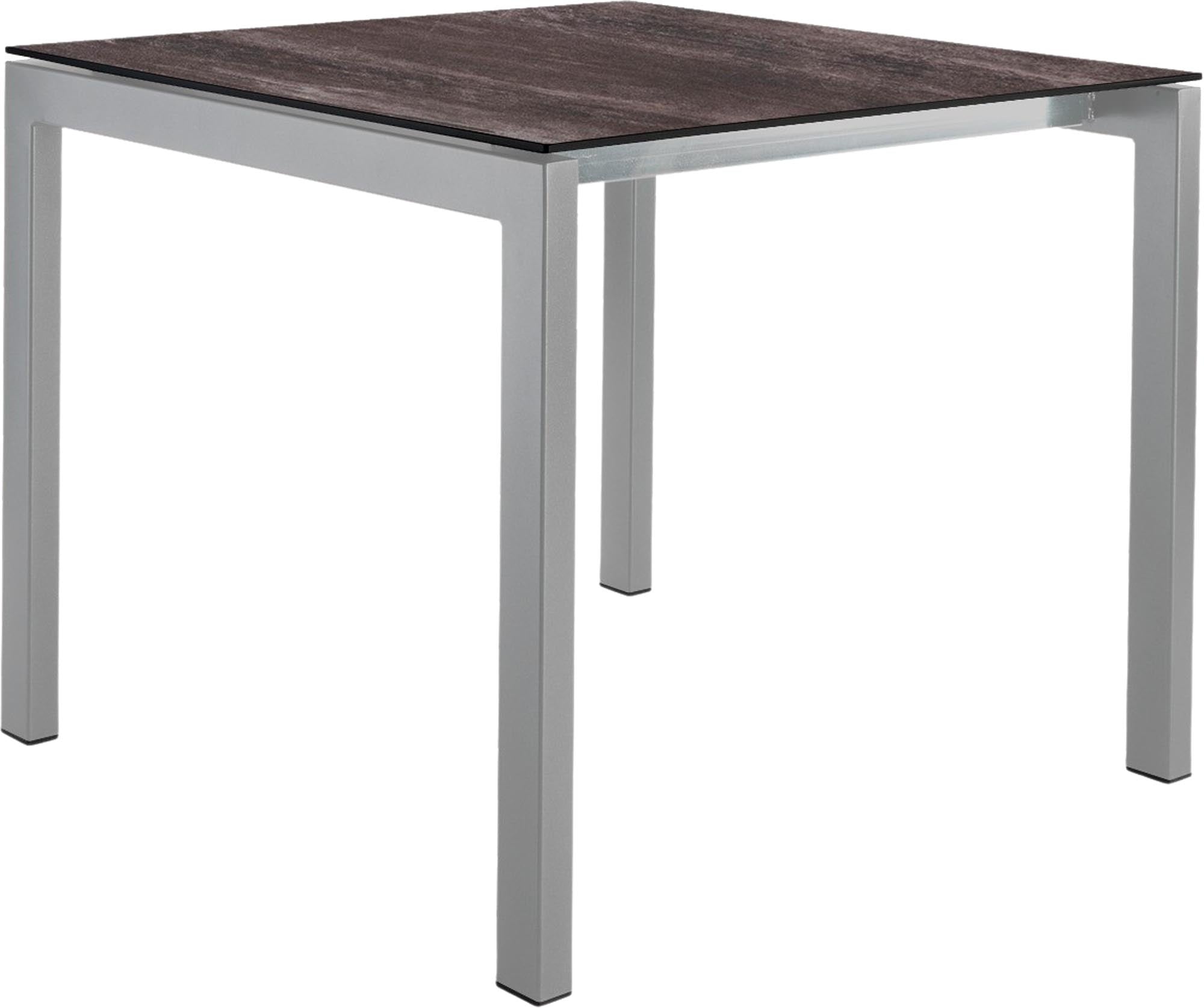 Luzern Glasfaser-Gartentisch Decor 80x80 in Stromboli dunkel präsentiert im Onlineshop von KAQTU Design AG. Gartentisch ist von Schaffner