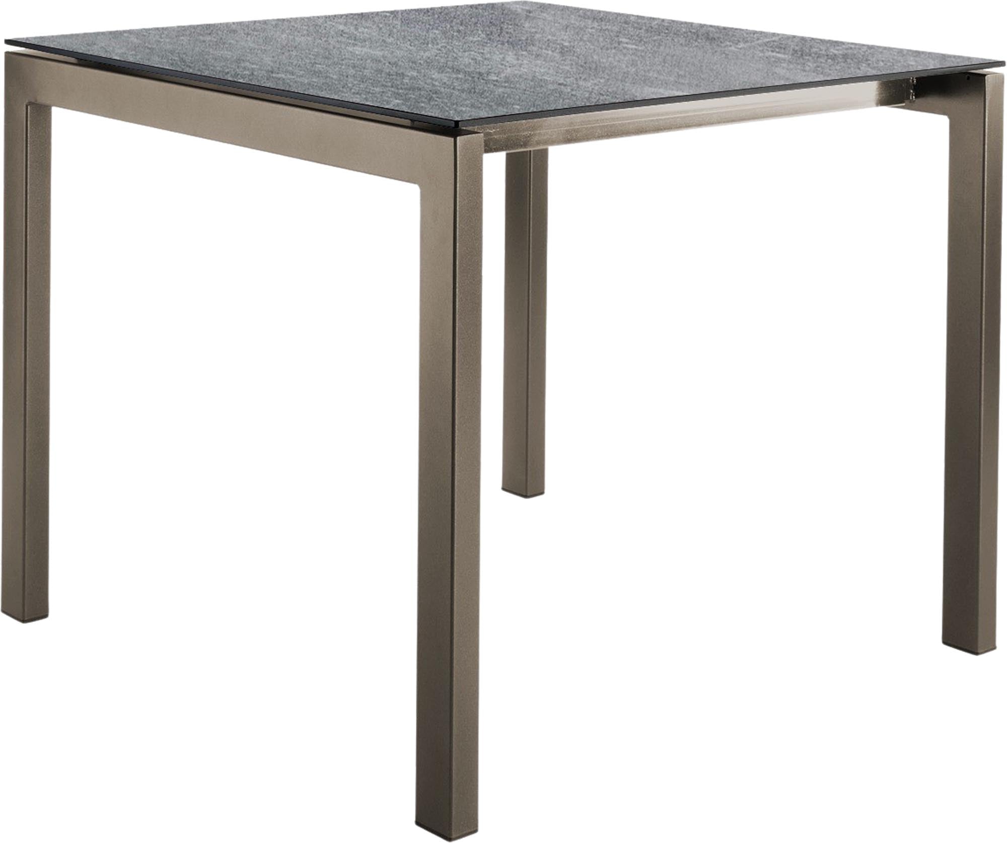 Stylischer Fiberglastisch Luzern 80 x 80 von Schaffner: Ideal für Garten und Terrasse, vereint Funktionalität mit modernem Design.