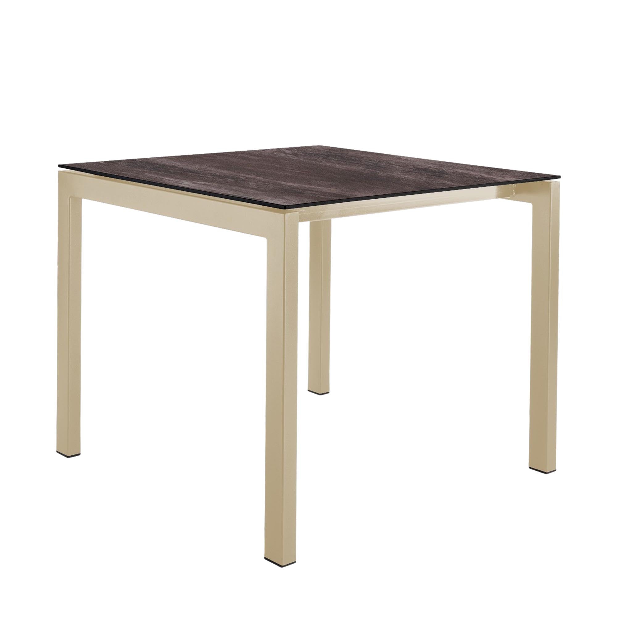 Luzern Glasfaser-Gartentisch Decor 90x90 in Stromboli dunkel präsentiert im Onlineshop von KAQTU Design AG. Gartentisch ist von Schaffner