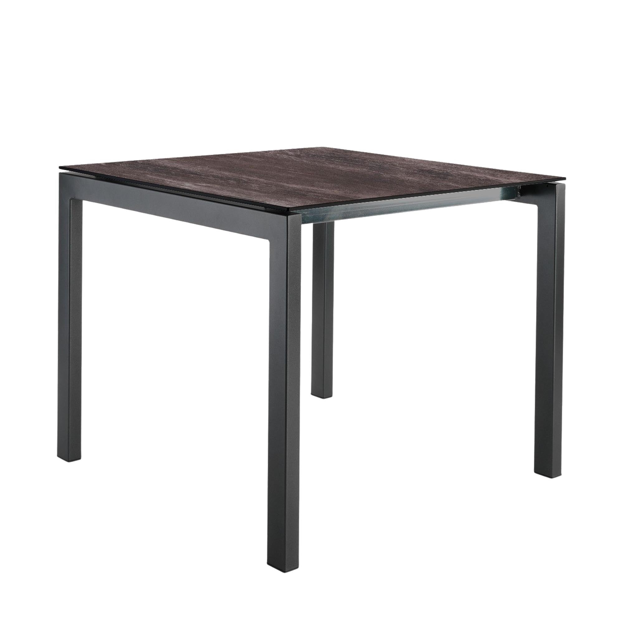 Luzern Glasfaser-Gartentisch Decor 90x90 in Stromboli dunkel präsentiert im Onlineshop von KAQTU Design AG. Gartentisch ist von Schaffner