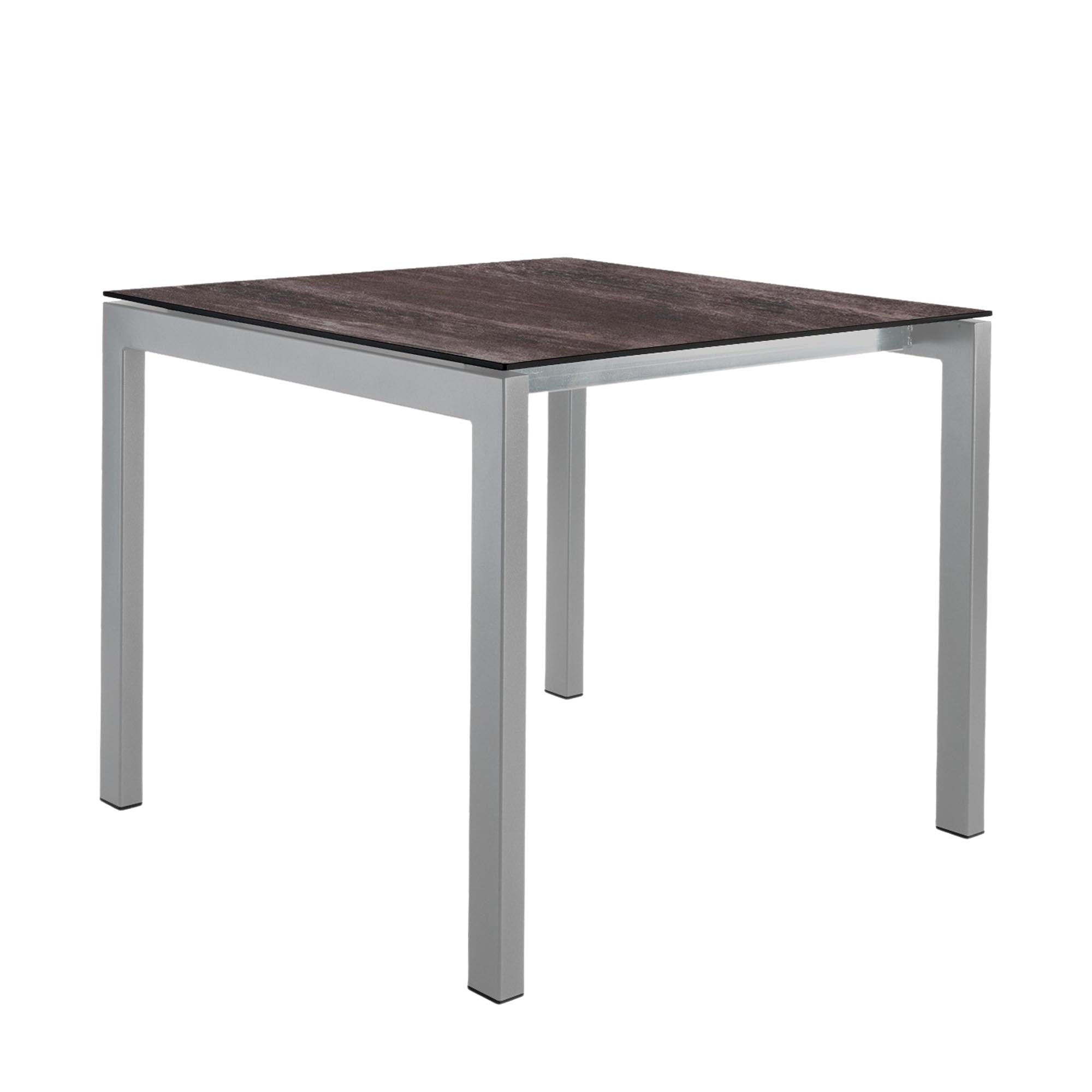 Luzern Glasfaser-Gartentisch Decor 90x90 in Stromboli dunkel präsentiert im Onlineshop von KAQTU Design AG. Gartentisch ist von Schaffner