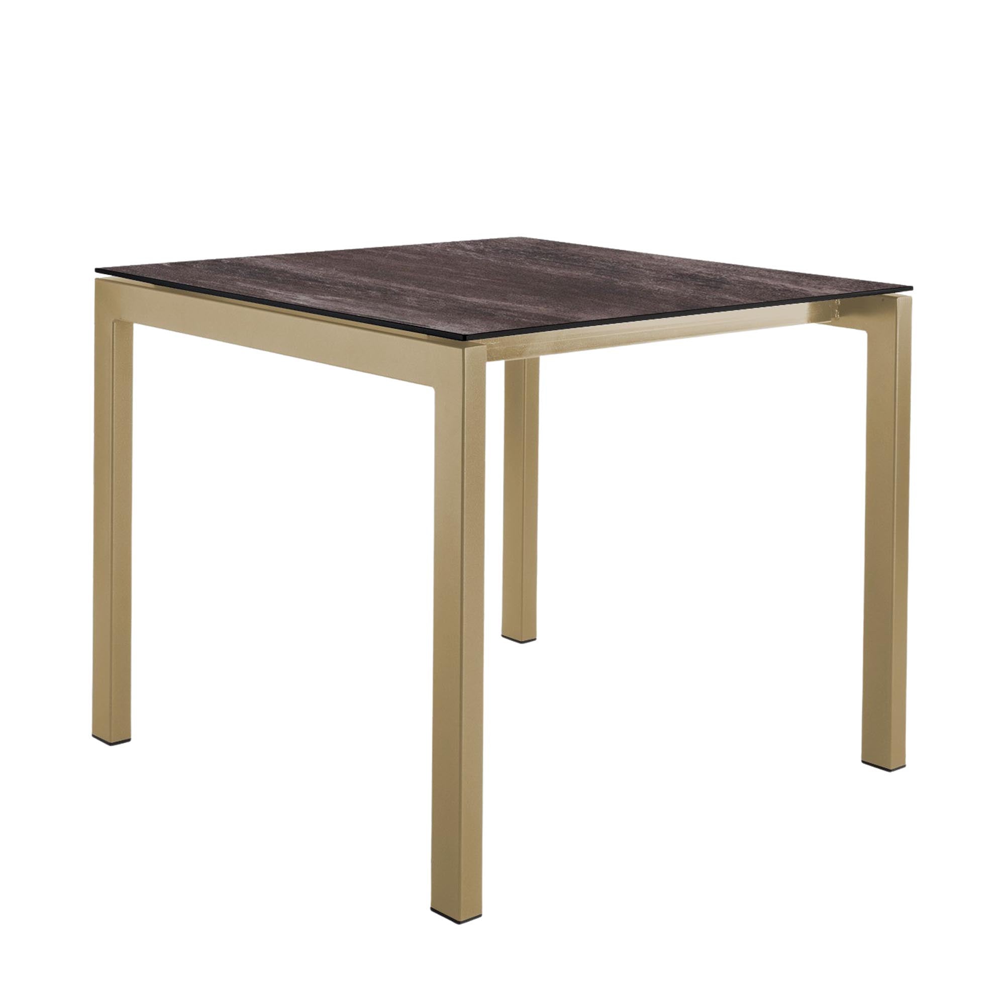 Luzern Glasfaser-Gartentisch Decor 90x90 in Stromboli dunkel präsentiert im Onlineshop von KAQTU Design AG. Gartentisch ist von Schaffner