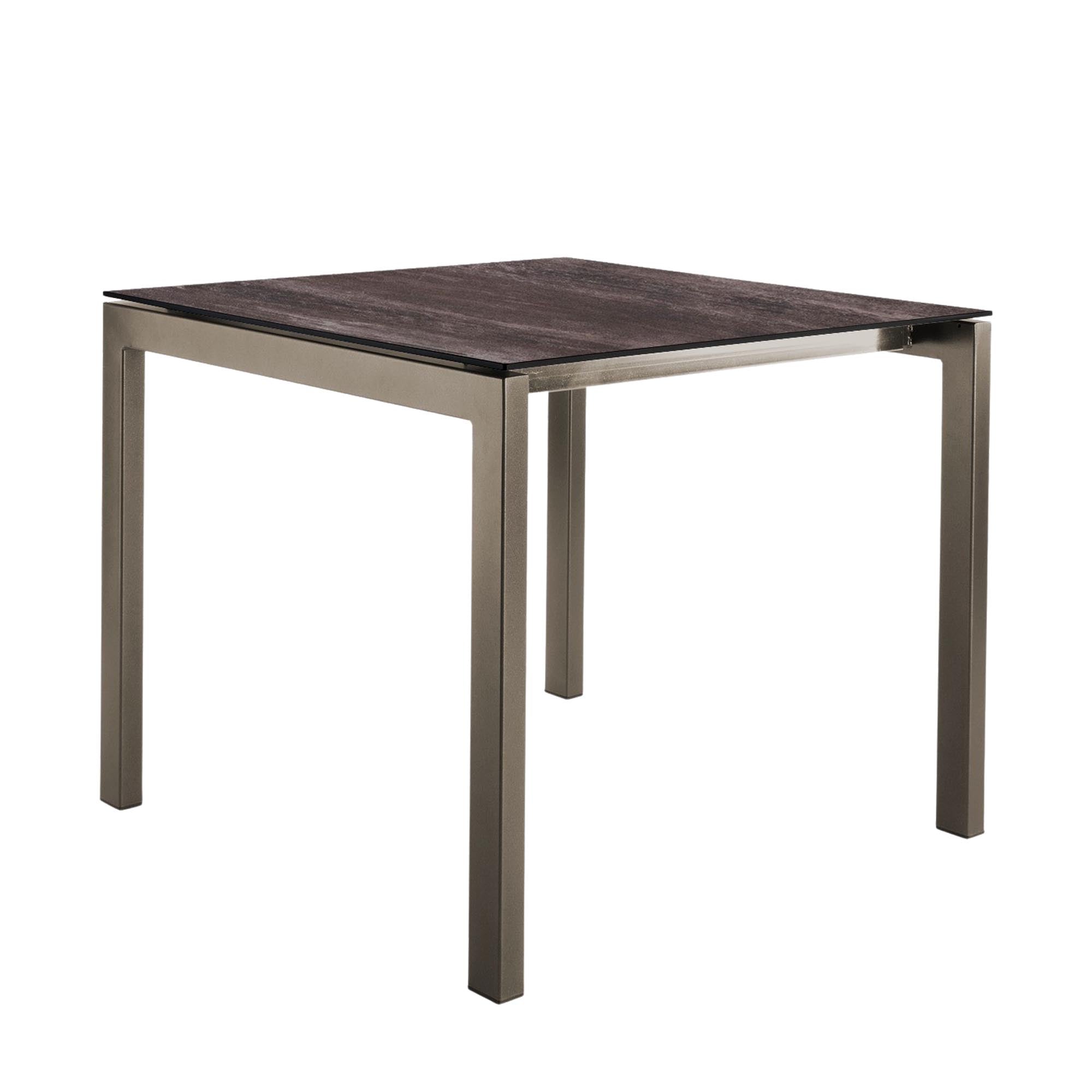 Luzern Glasfaser-Gartentisch Decor 90x90 in Stromboli dunkel präsentiert im Onlineshop von KAQTU Design AG. Gartentisch ist von Schaffner