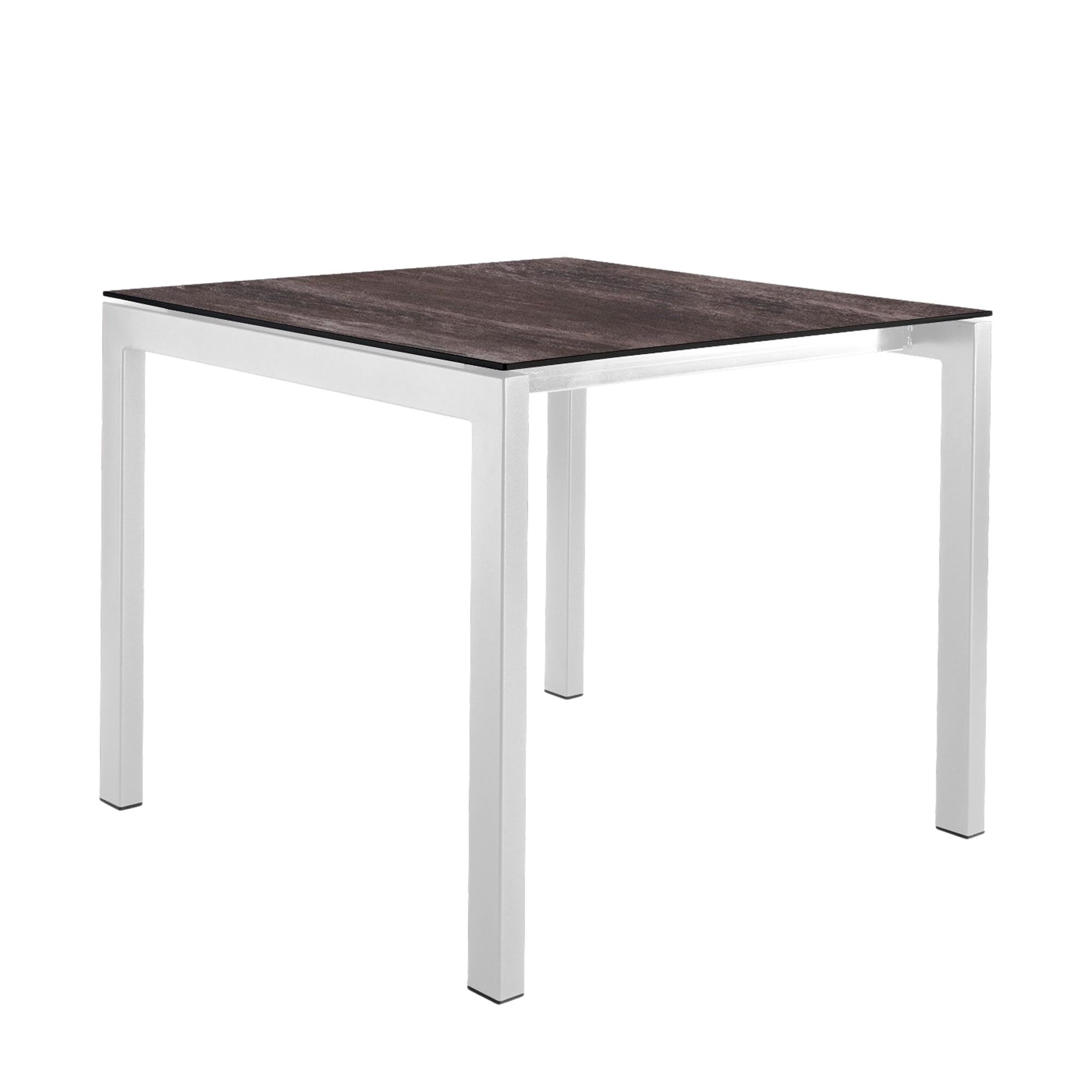 Luzern Glasfaser-Gartentisch Decor 90x90 in Stromboli dunkel präsentiert im Onlineshop von KAQTU Design AG. Gartentisch ist von Schaffner