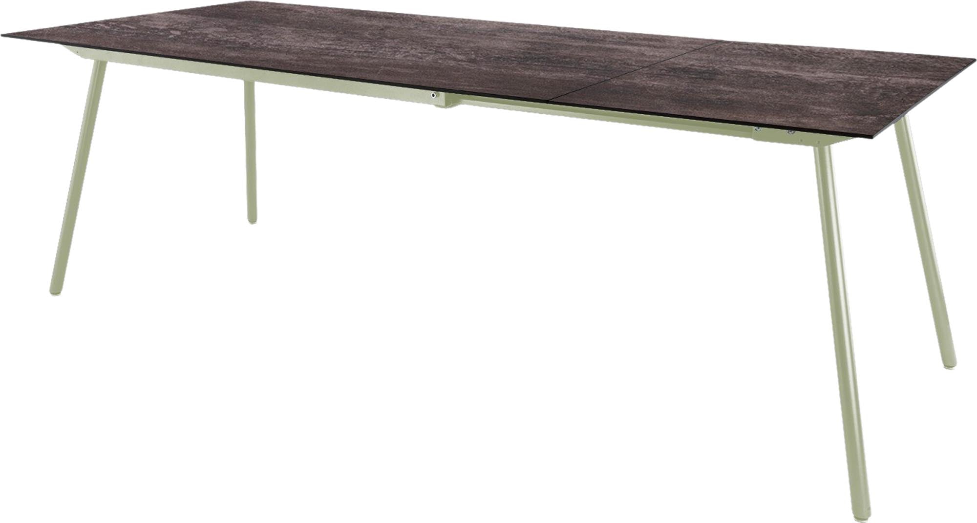 Locarno Glasfaser-Gartentisch 160/220x90 ausziehbar in Stromboli dunkel präsentiert im Onlineshop von KAQTU Design AG. Gartentisch ist von Schaffner