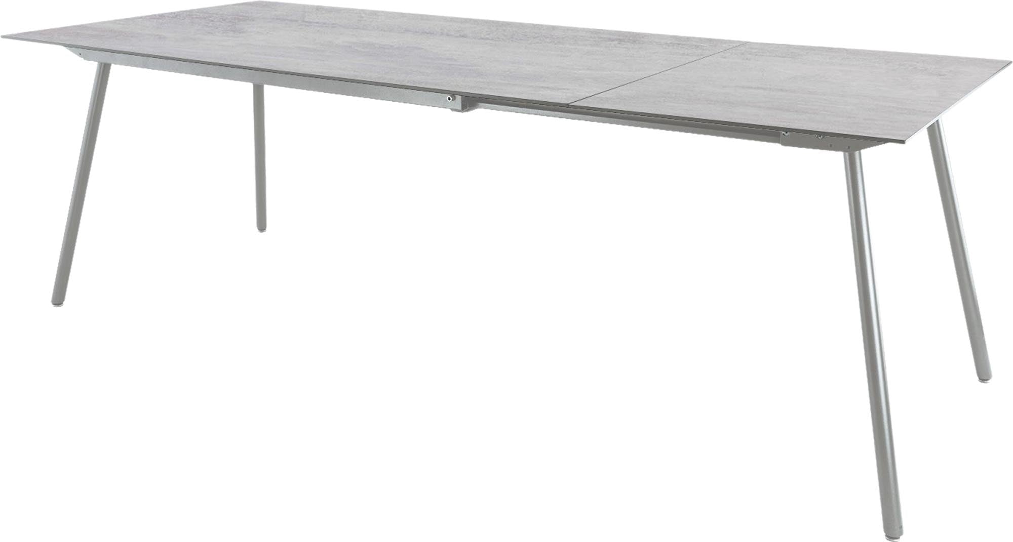 Locarno Glasfaser-Gartentisch 160/220x90 ausziehbar in Stromboli hell präsentiert im Onlineshop von KAQTU Design AG. Gartentisch ist von Schaffner