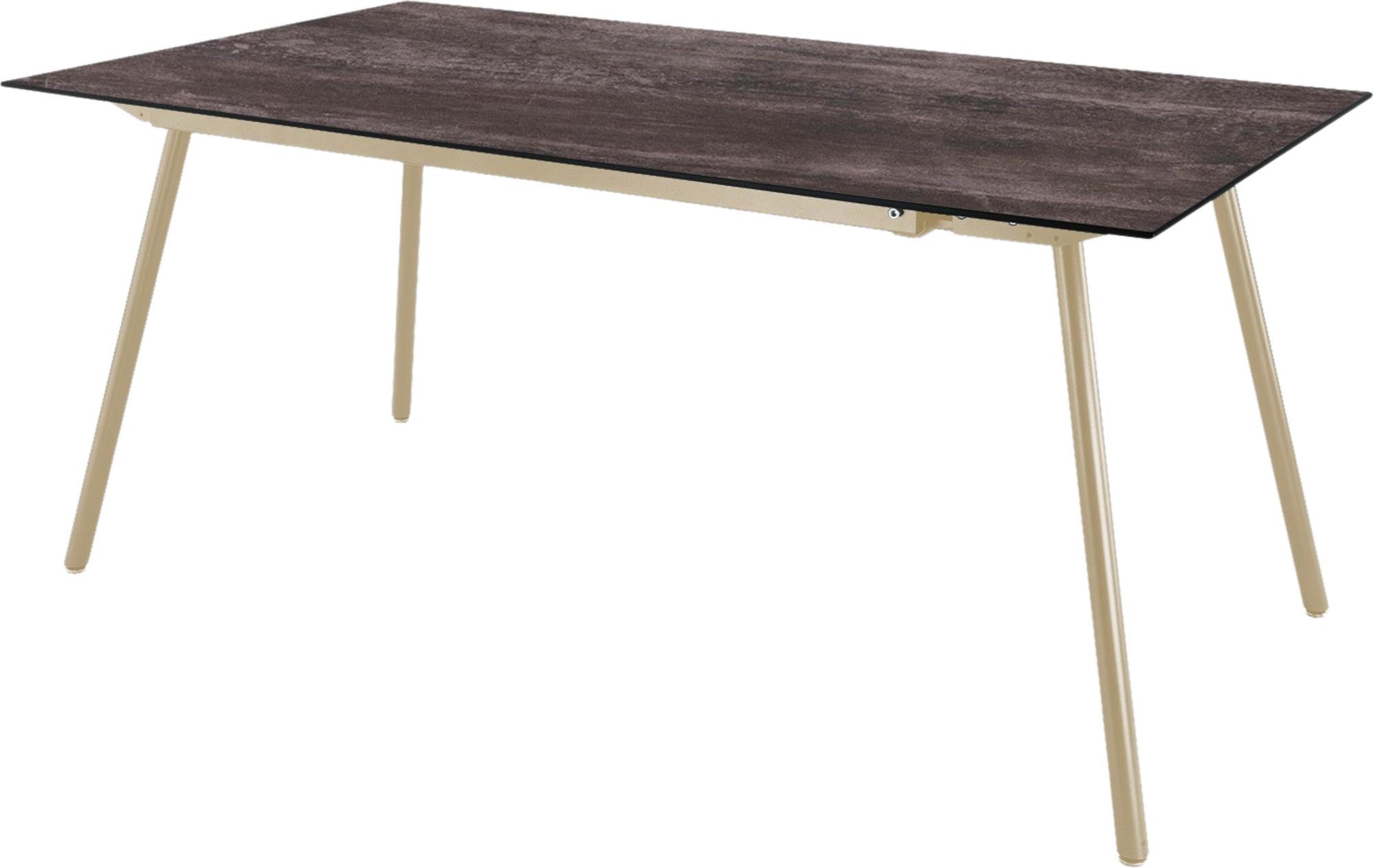 Eleganter Glasfaser-Gartentisch 160x90 cm von Schaffner, wetterfest, robust, pflegeleicht und in Schweizer Qualität – ideal für Garten, Balkon und Terrasse.