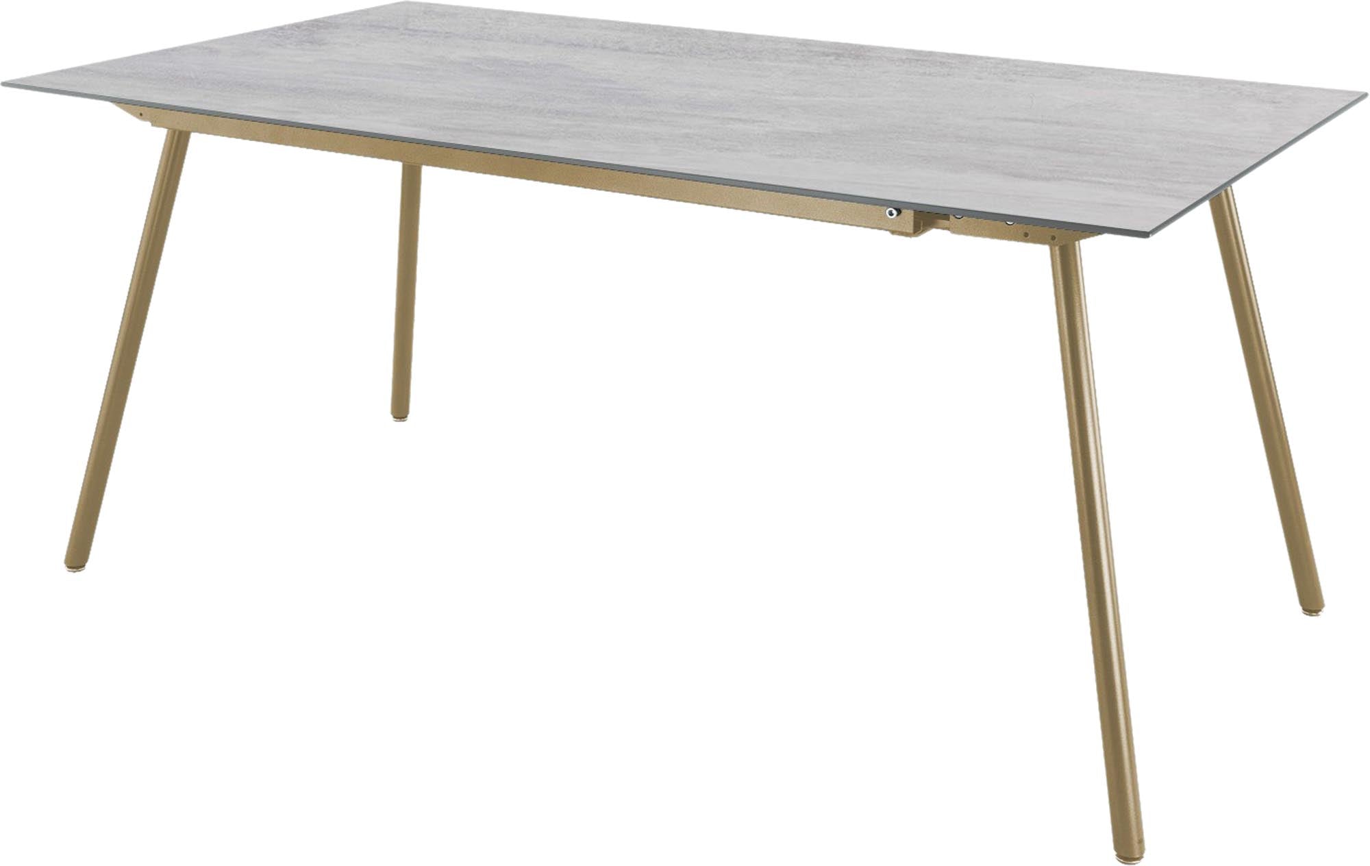 Locarno Glasfaser-Gartentisch 160x90 in Stromboli hell präsentiert im Onlineshop von KAQTU Design AG. Gartentisch ist von Schaffner