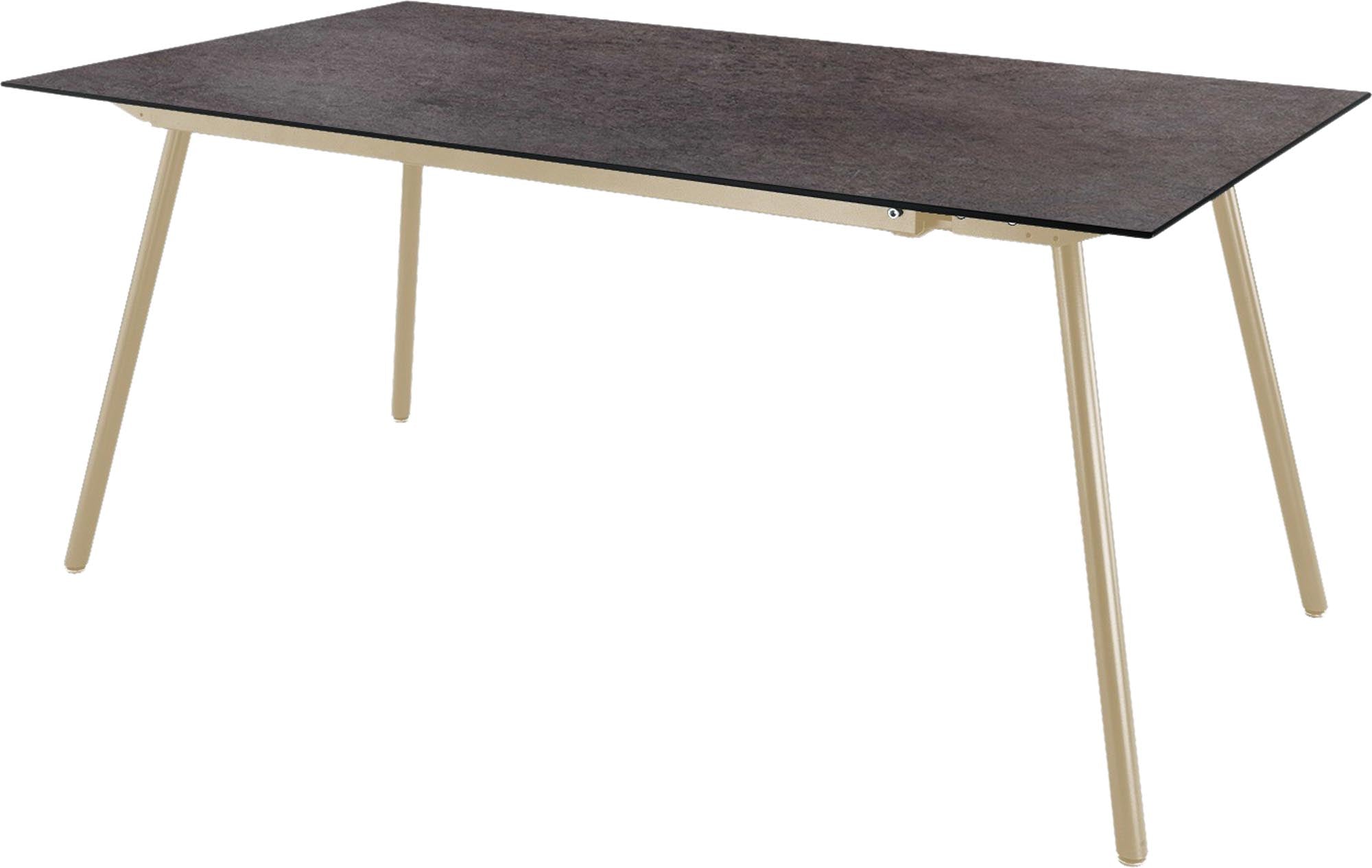 Eleganter, wetterfester Glasfaser-Gartentisch 160x90 cm von Schaffner – langlebig, pflegeleicht, modernes Design, perfekt für Garten, Balkon und Terrasse.