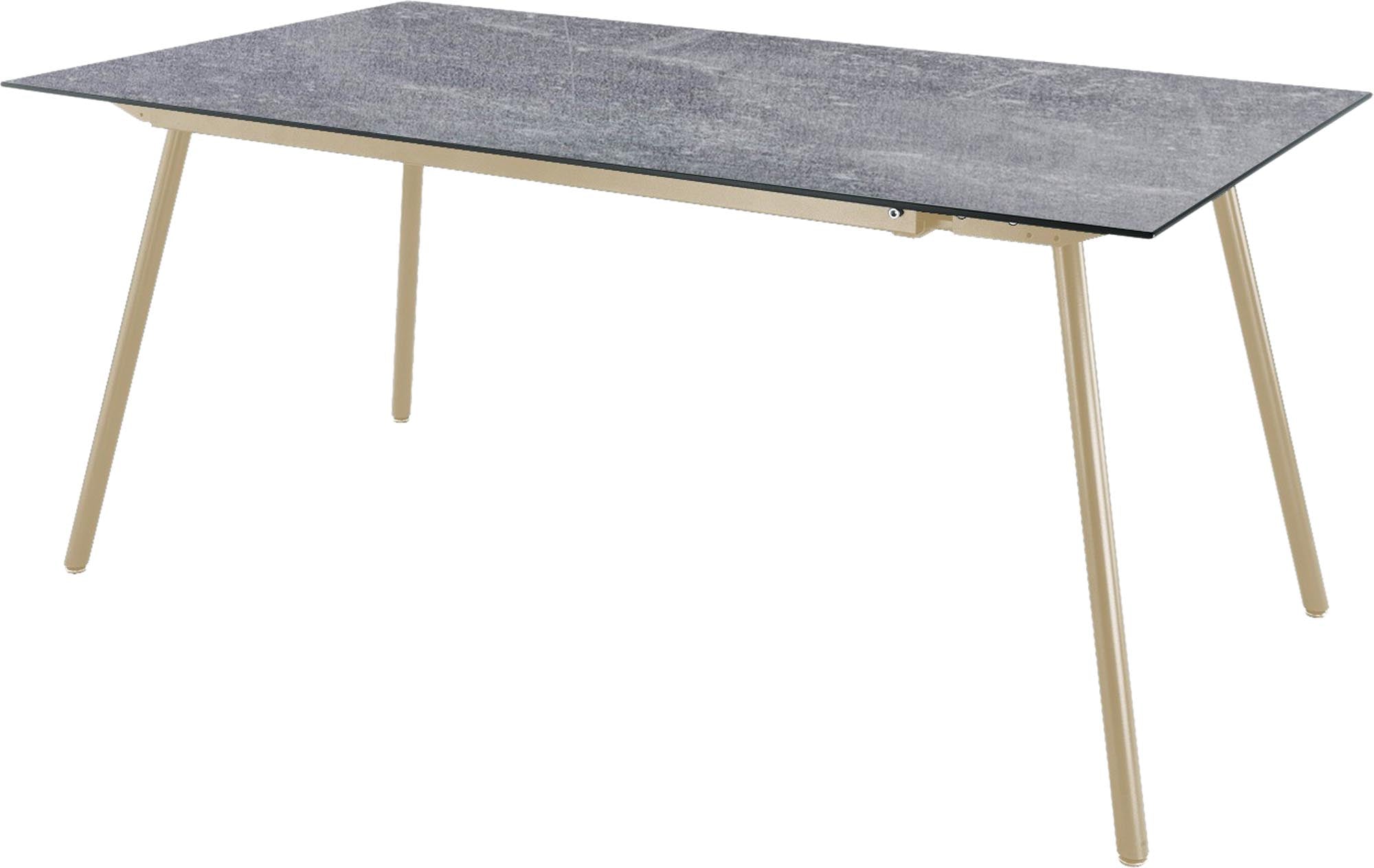 Locarno Glasfaser-Gartentisch 160x90 in Beton präsentiert im Onlineshop von KAQTU Design AG. Gartentisch ist von Schaffner