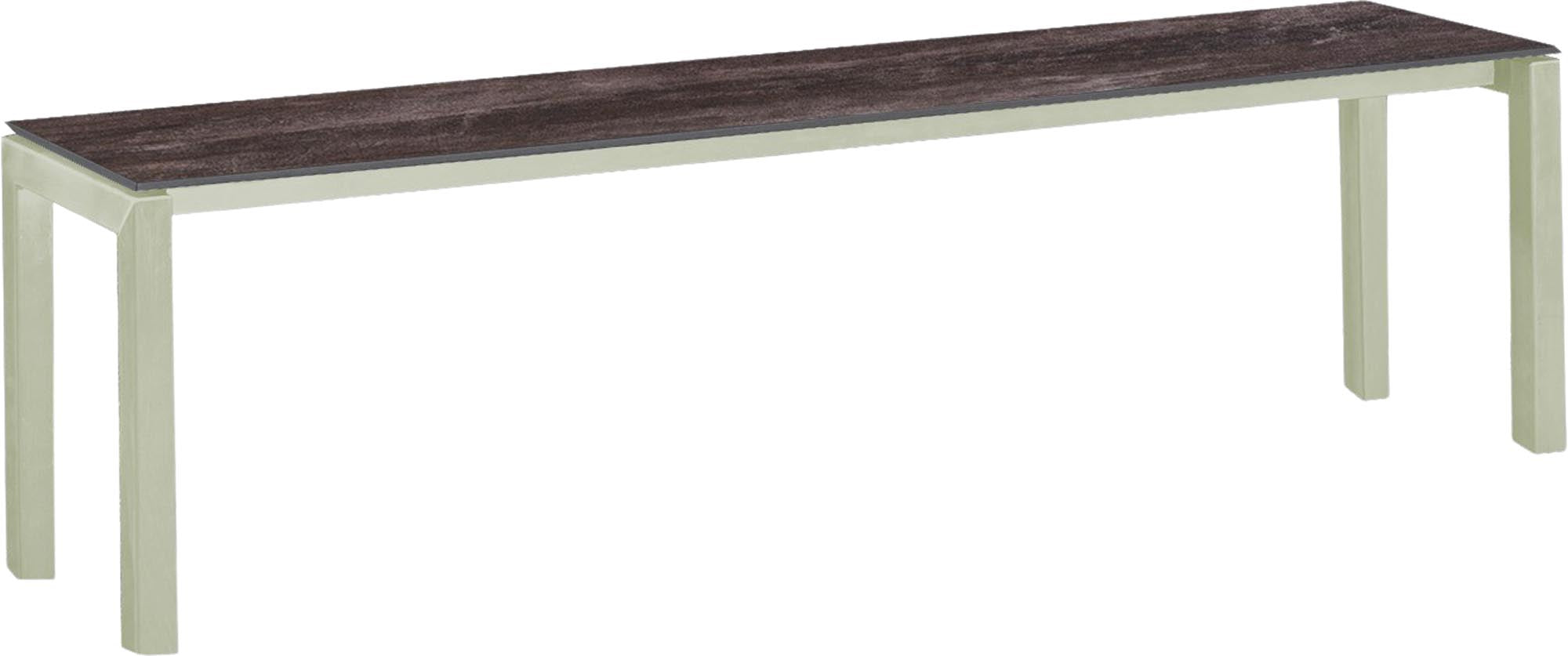 Luzern Glasfaser-Gartenbank Decor 160x32 in Stromboli dunkel präsentiert im Onlineshop von KAQTU Design AG. Gartenbank ist von Schaffner