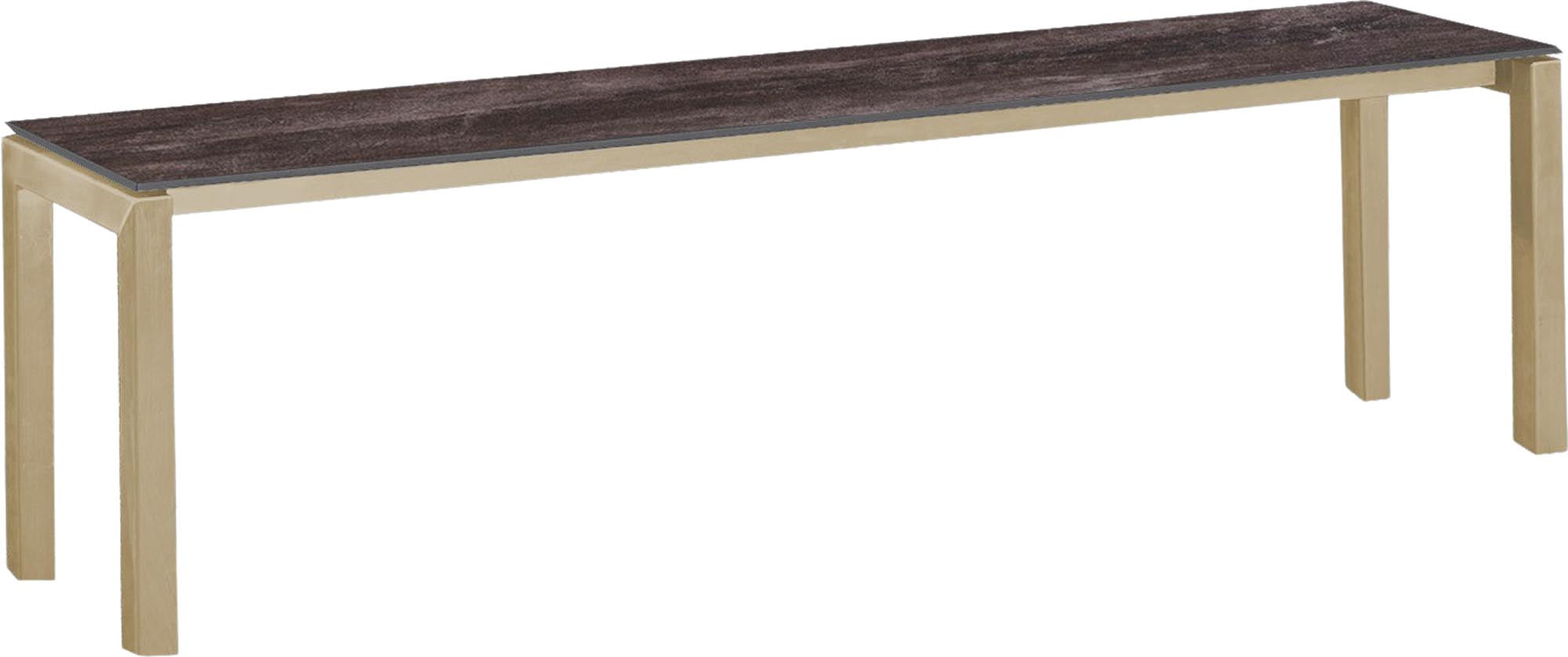 Luzern Glasfaser-Gartenbank Decor 160x32 in Stromboli dunkel präsentiert im Onlineshop von KAQTU Design AG. Gartenbank ist von Schaffner