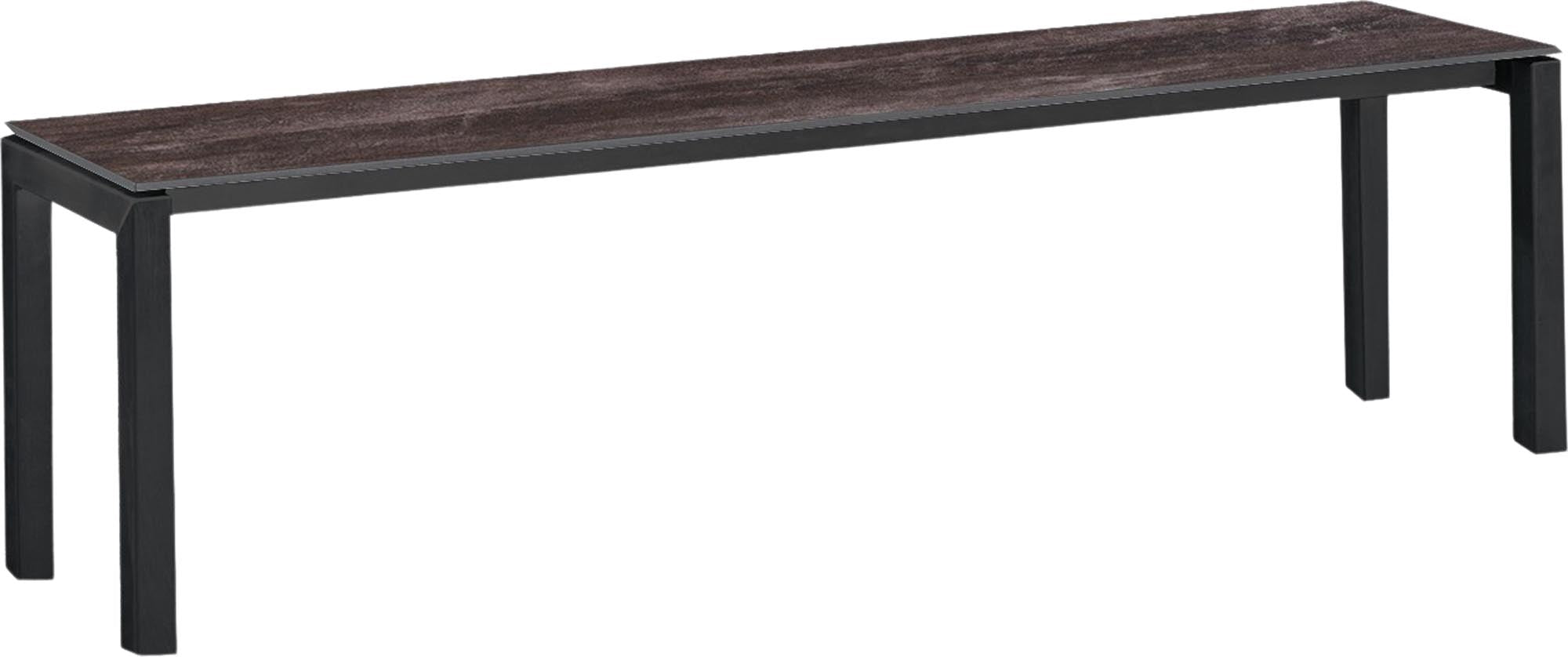 Elegante Gartenbank aus langlebigem Glasfaser im stilvollen Luzern-Design, perfekt für entspannte Stunden im Freien, Maße 160x32 cm.