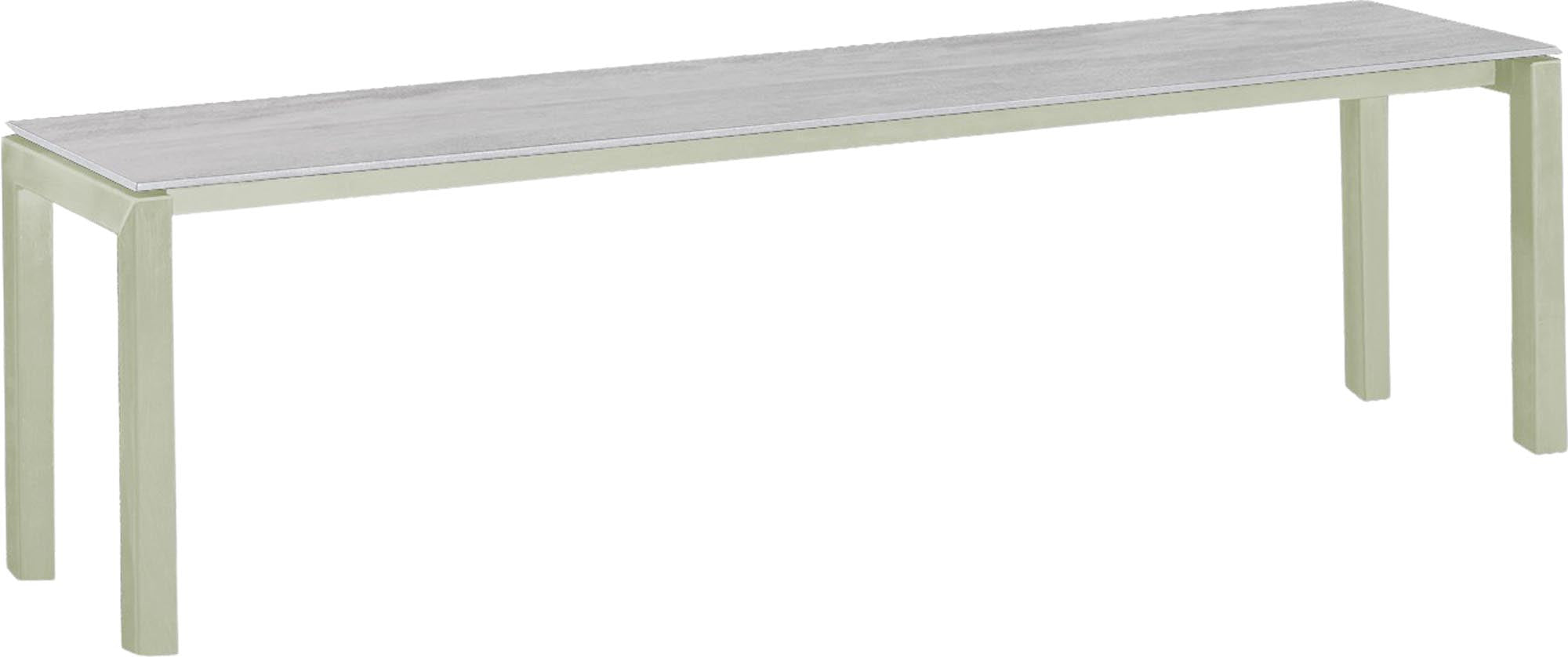 Luzern Glasfaser-Gartenbank Decor 160x32 in Stromboli hell präsentiert im Onlineshop von KAQTU Design AG. Gartenbank ist von Schaffner