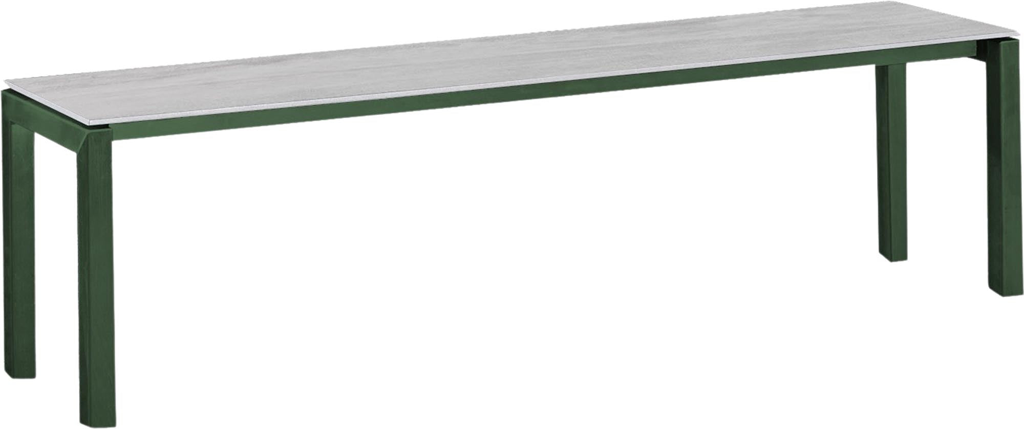 Luzern Glasfaser-Gartenbank Decor 160x32 in Stromboli hell präsentiert im Onlineshop von KAQTU Design AG. Gartenbank ist von Schaffner