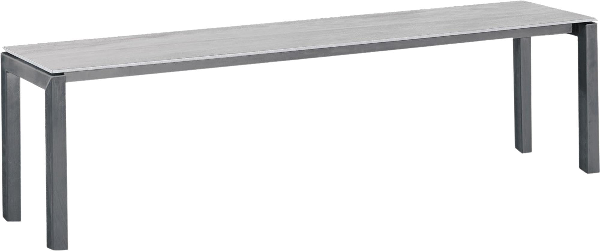 Luzern Glasfaser-Gartenbank Decor 160x32 in Stromboli hell präsentiert im Onlineshop von KAQTU Design AG. Gartenbank ist von Schaffner