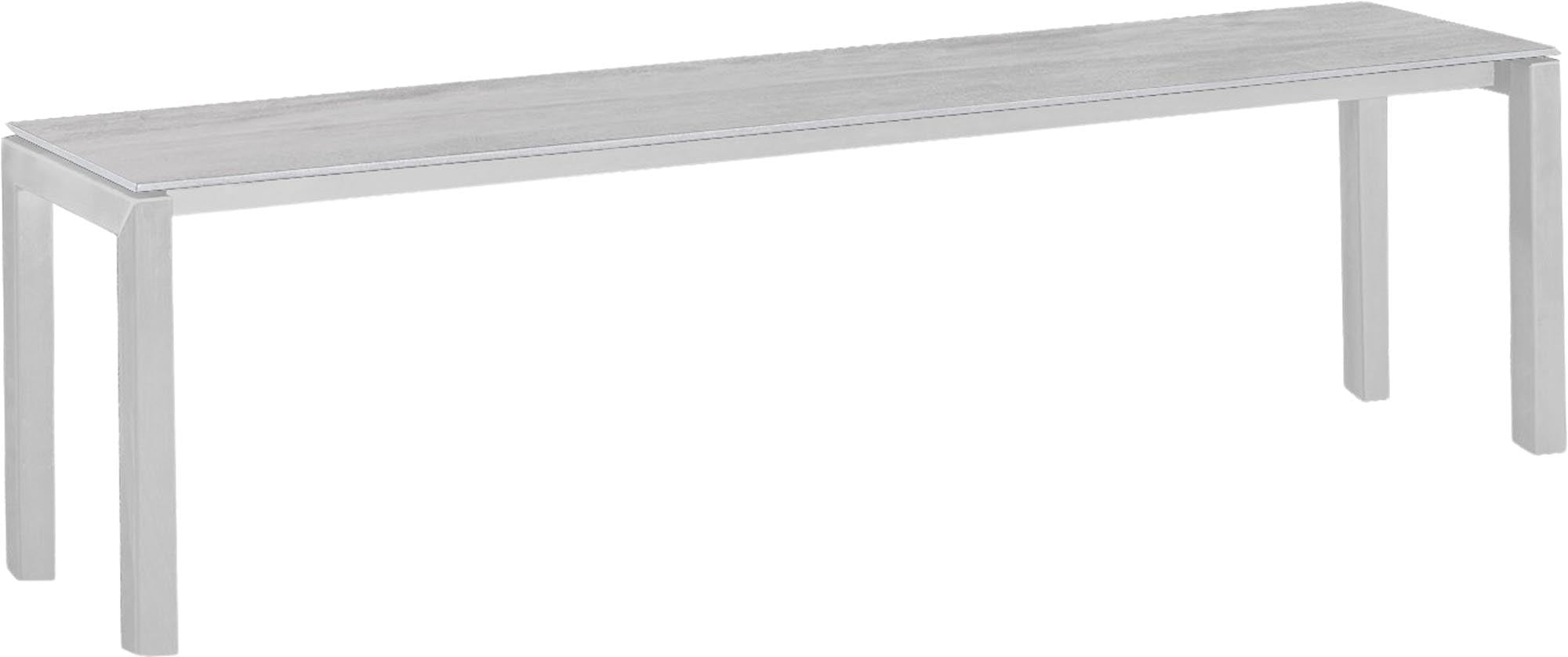 Luzern Glasfaser-Gartenbank Decor 160x32 in Stromboli hell präsentiert im Onlineshop von KAQTU Design AG. Gartenbank ist von Schaffner