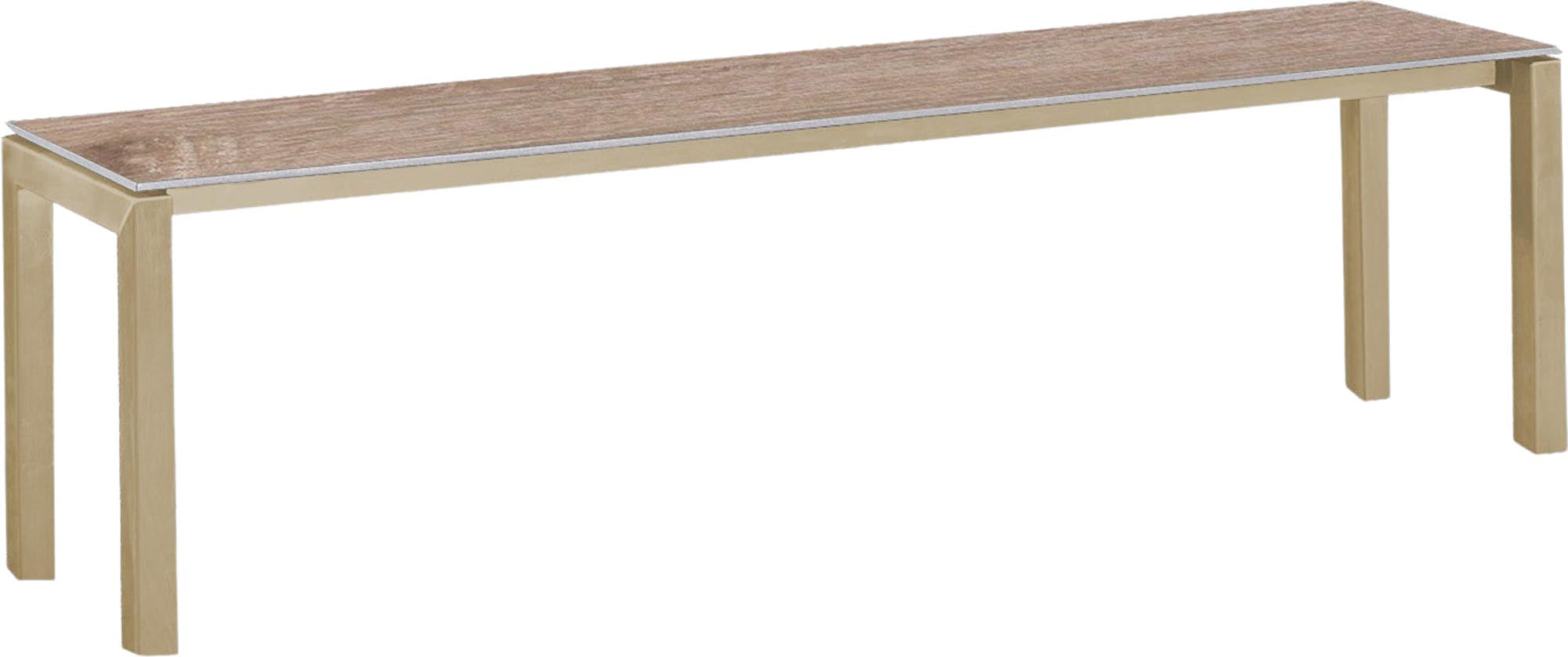 Elegante Gartenbank aus langlebigem Glasfaser im stilvollen Luzern-Design, perfekt für entspannte Stunden im Freien, Maße 160x32 cm.