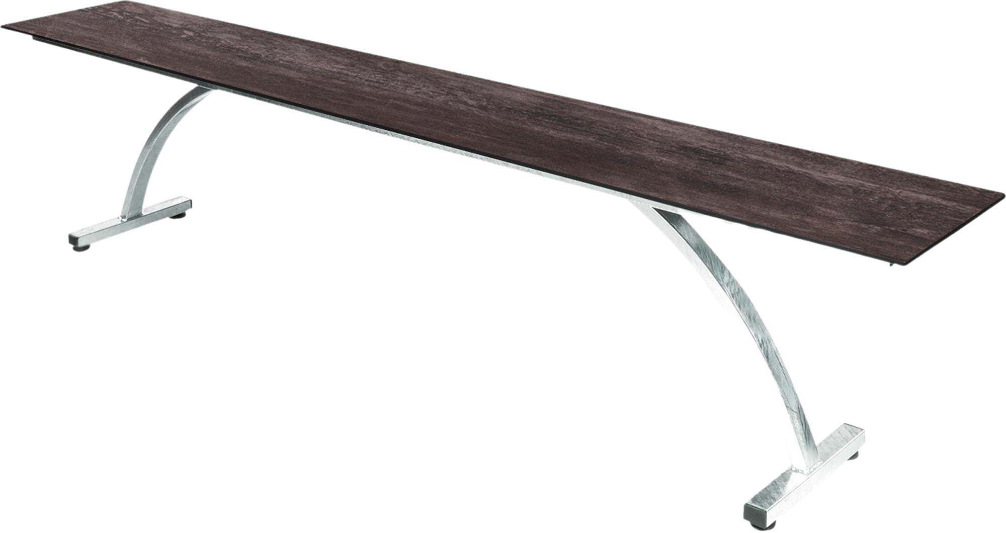 Bernardino Gartenbank aus Glasfasern 220x32 in Stromboli dunkel präsentiert im Onlineshop von KAQTU Design AG. Gartenbank ist von Schaffner