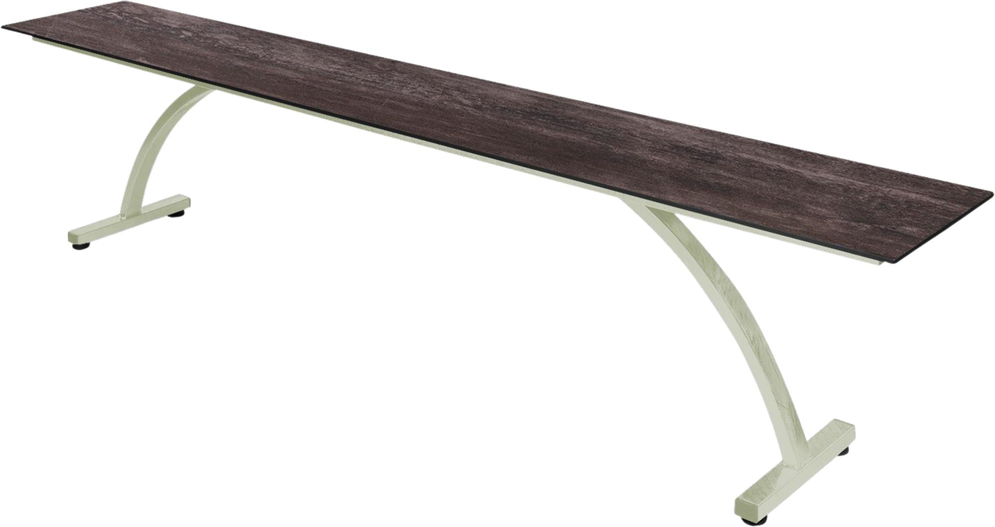 Bernardino Gartenbank aus Glasfasern 220x32 in Stromboli dunkel präsentiert im Onlineshop von KAQTU Design AG. Gartenbank ist von Schaffner