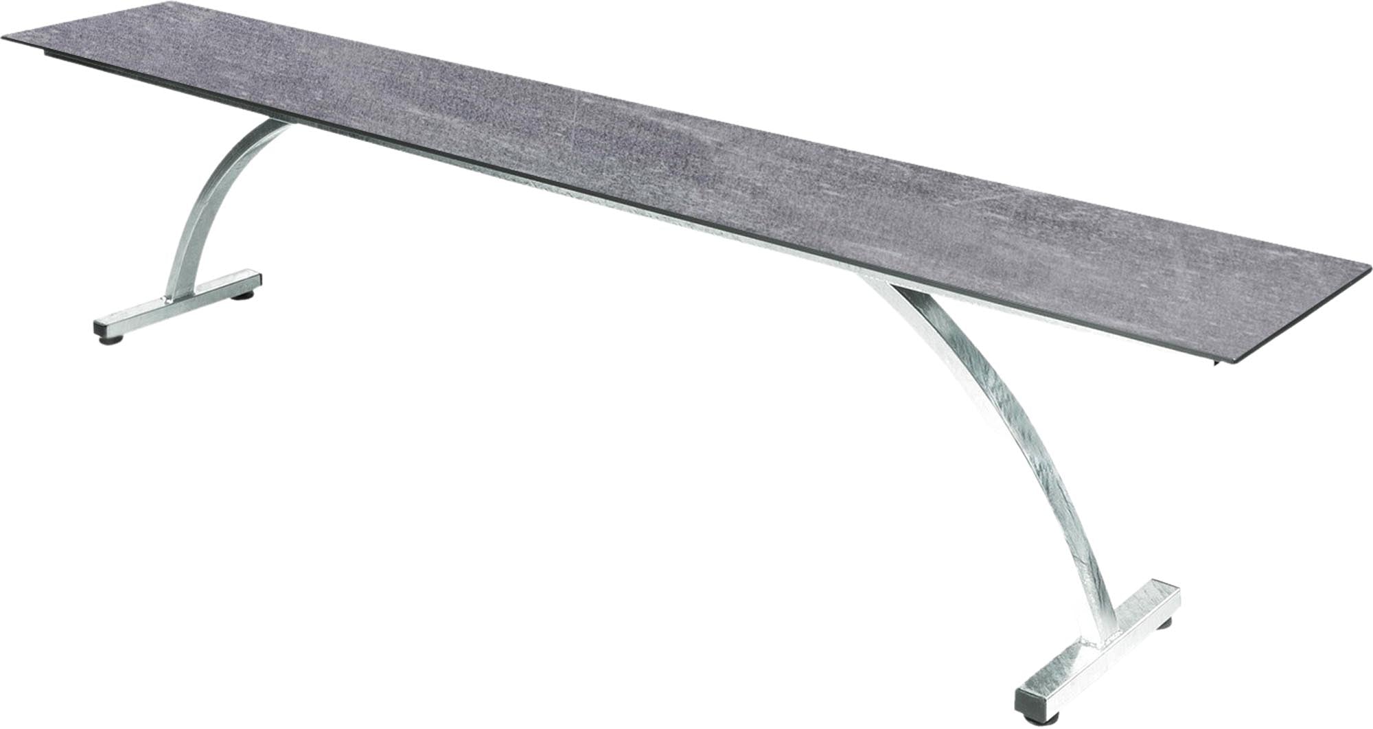 Bernardino Gartenbank aus Glasfasern 220x32 in Beton präsentiert im Onlineshop von KAQTU Design AG. Gartenbank ist von Schaffner