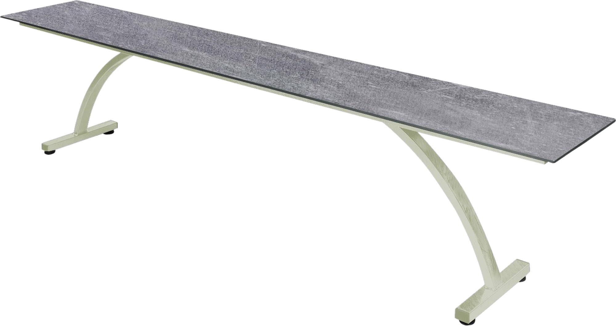 Moderne Bernardino Gartenbank aus robustem Glasfaser, ideal für den Garten oder die Terrasse – elegant und wartungsarm.