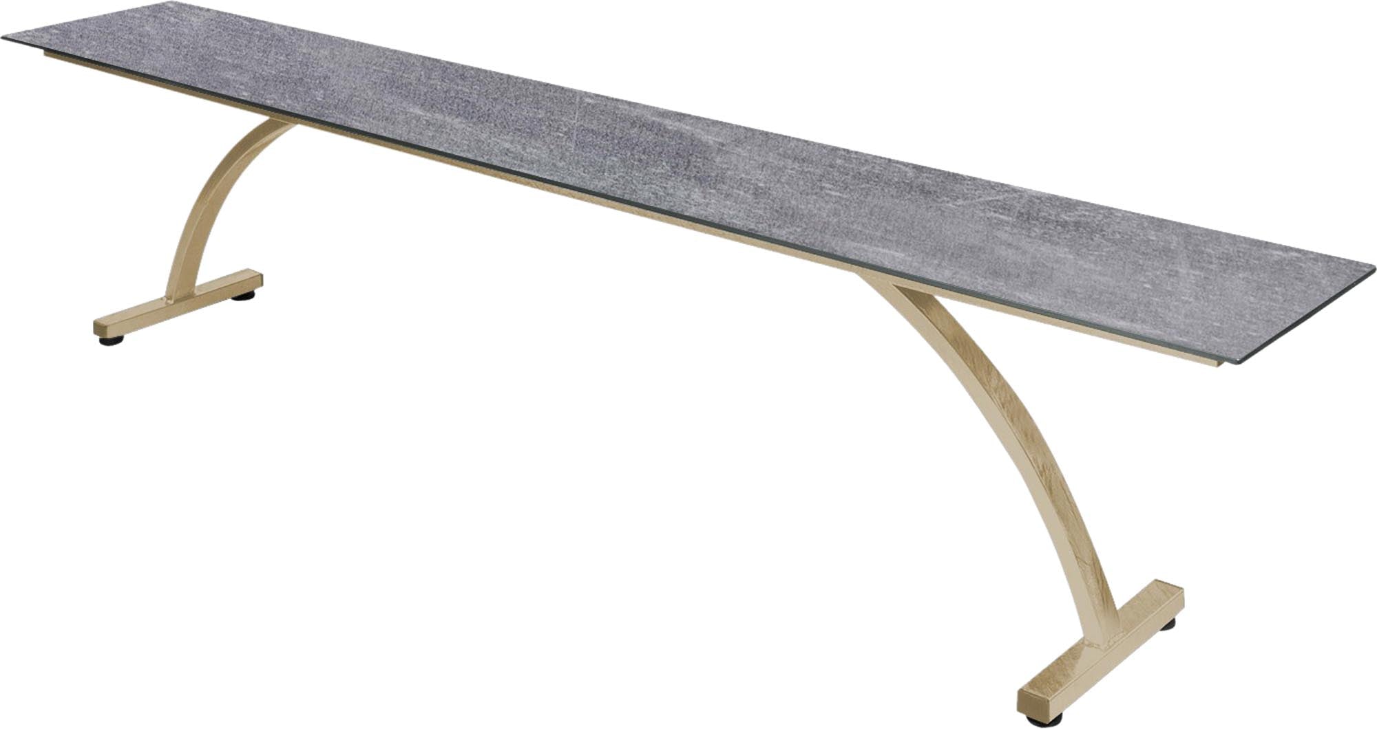 Bernardino Gartenbank aus Glasfasern 220x32 in Beton präsentiert im Onlineshop von KAQTU Design AG. Gartenbank ist von Schaffner