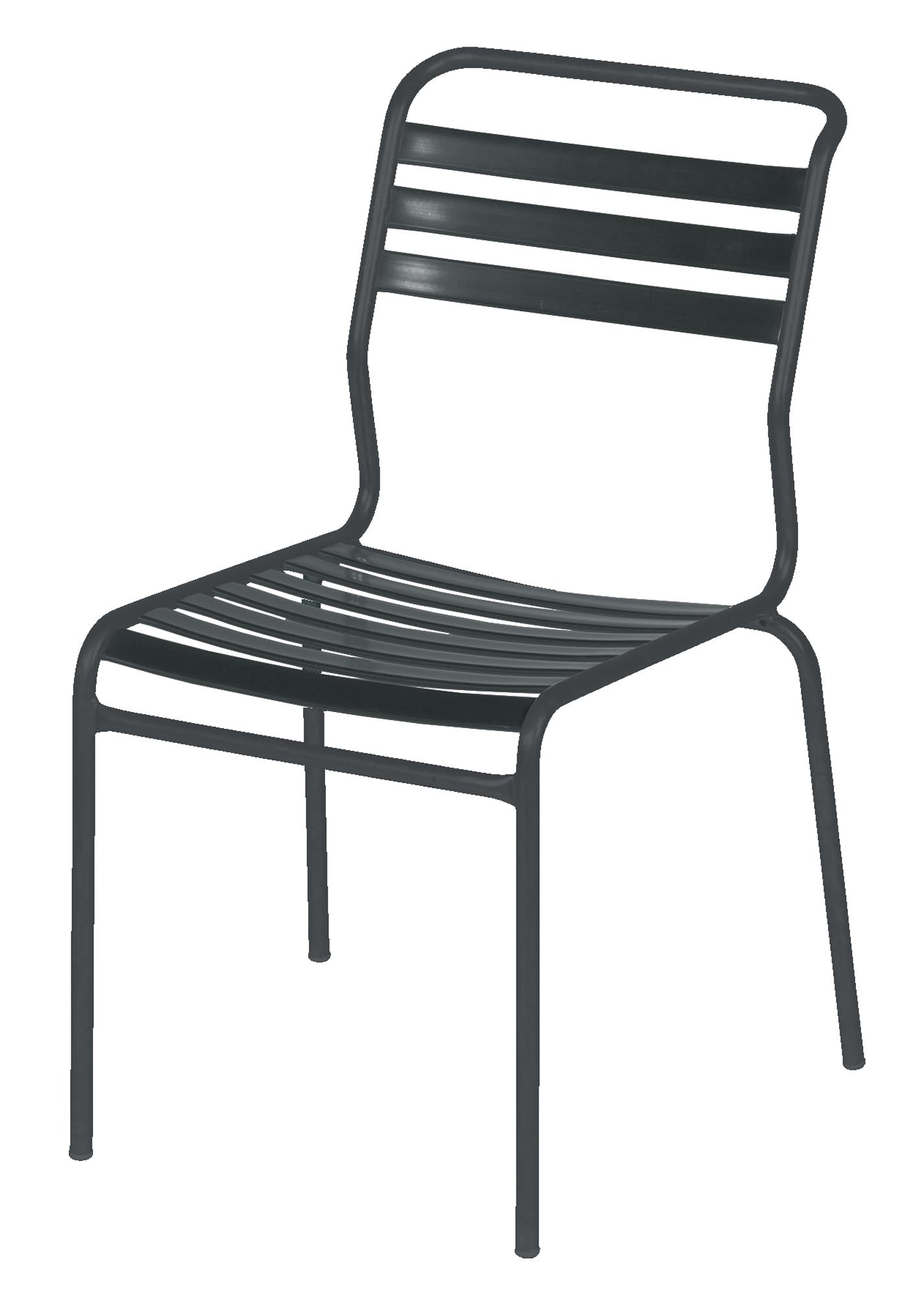 Säntis Lättli-Gartenstuhl ohne Armlehne in Anthrazit präsentiert im Onlineshop von KAQTU Design AG. Gartenstuhl ist von Schaffner