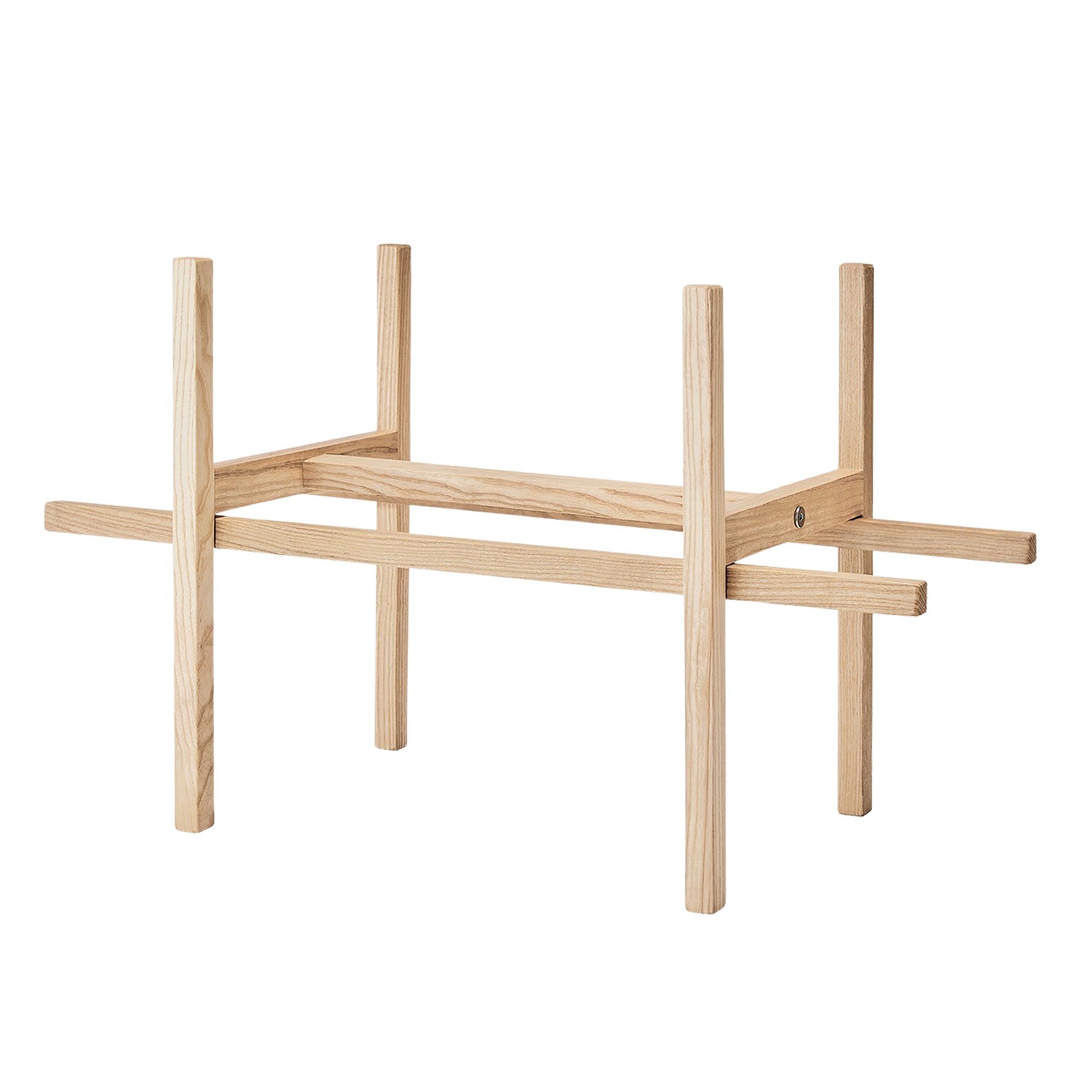 StandWide für GrowWIDE: Elegantes Pflanzgefäss in Dunkler Eiche, ideal für Innenräume und Balkone. Sicheres Aufhängesystem HoldON.