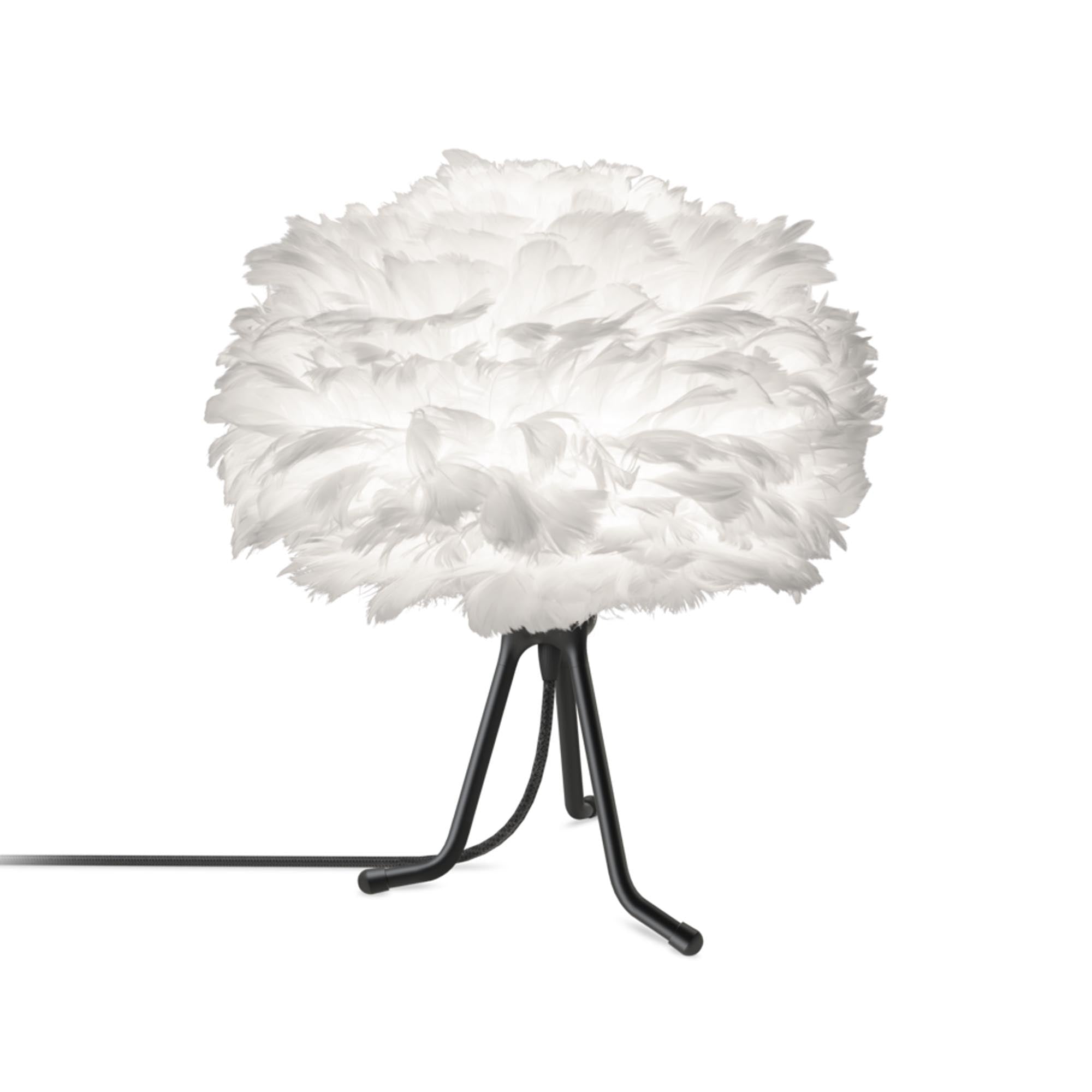 Eos Mini Lampenschirm: Einzigartige Handarbeit aus natürlichen Federn, die warmes Licht spendet und Ihrem Zuhause einen eleganten Akzent verleiht.