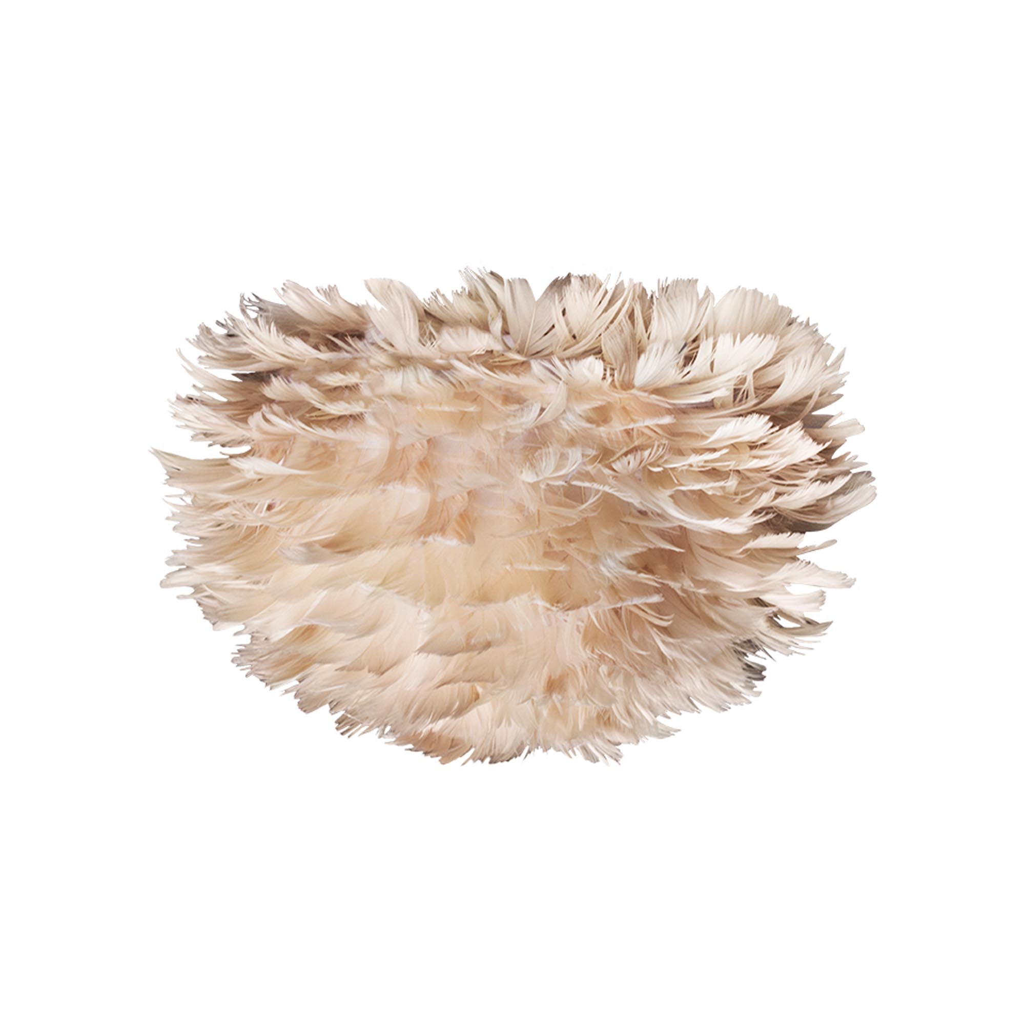 Eos Micro: Handgefertigter Lampenschirm aus Gänsefedern, der warmes Licht und Eleganz in Ihr Zuhause bringt. Ideal für individuelle Beleuchtung.