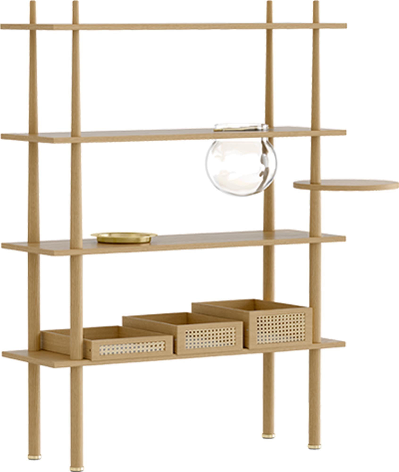 Das Stories Regal von Umage mit 3 Boxen bietet stilvolle Aufbewahrung und modernes Design für ein organisiertes Zuhause.