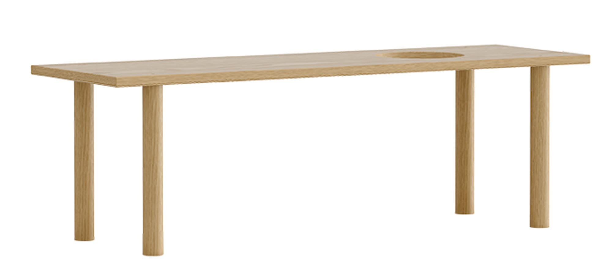 Elegantes Eichenholzregal mit 4 Böden, Messingplatte und verstellbaren Füssen. Ideal für flexible, stilvolle Aufbewahrung.