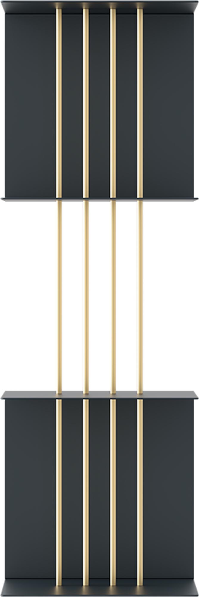 Teaser Wandregal von Umage: Elegantes, skulpturales Metall und grazile Stäbe für stilvolle Präsentation und clevere Aufbewahrungslösungen.