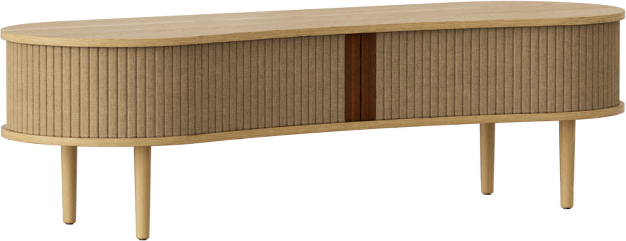 Audacious TV-Bank: Skandinavische Raffinesse in Eichenholz.