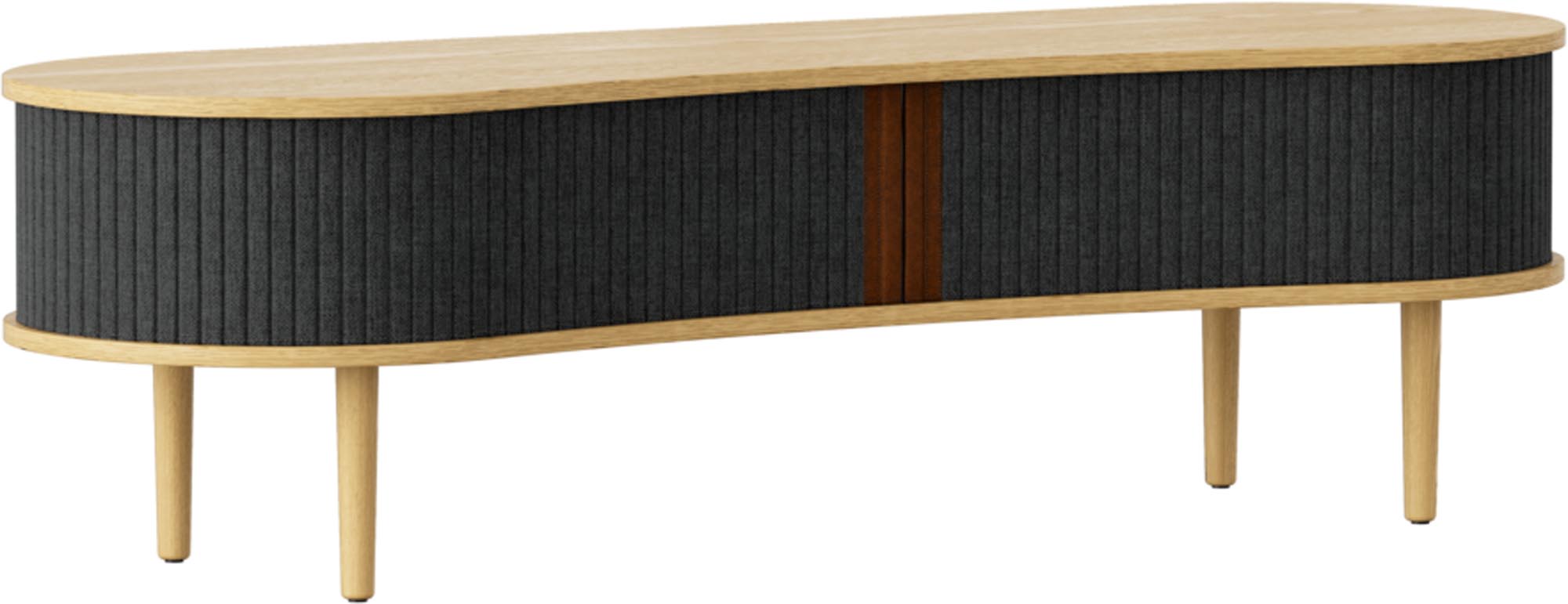 Audacious TV-Bank: Skandinavische Raffinesse in Eichenholz.