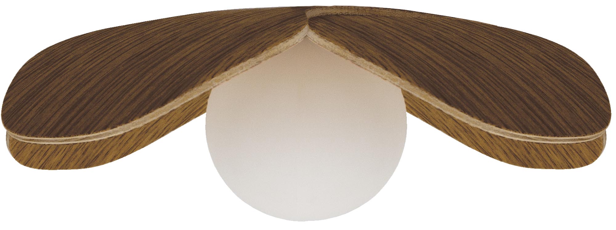 Stilvoller Umage Lampenschirm aus Eichenfurnier in floralem Design.