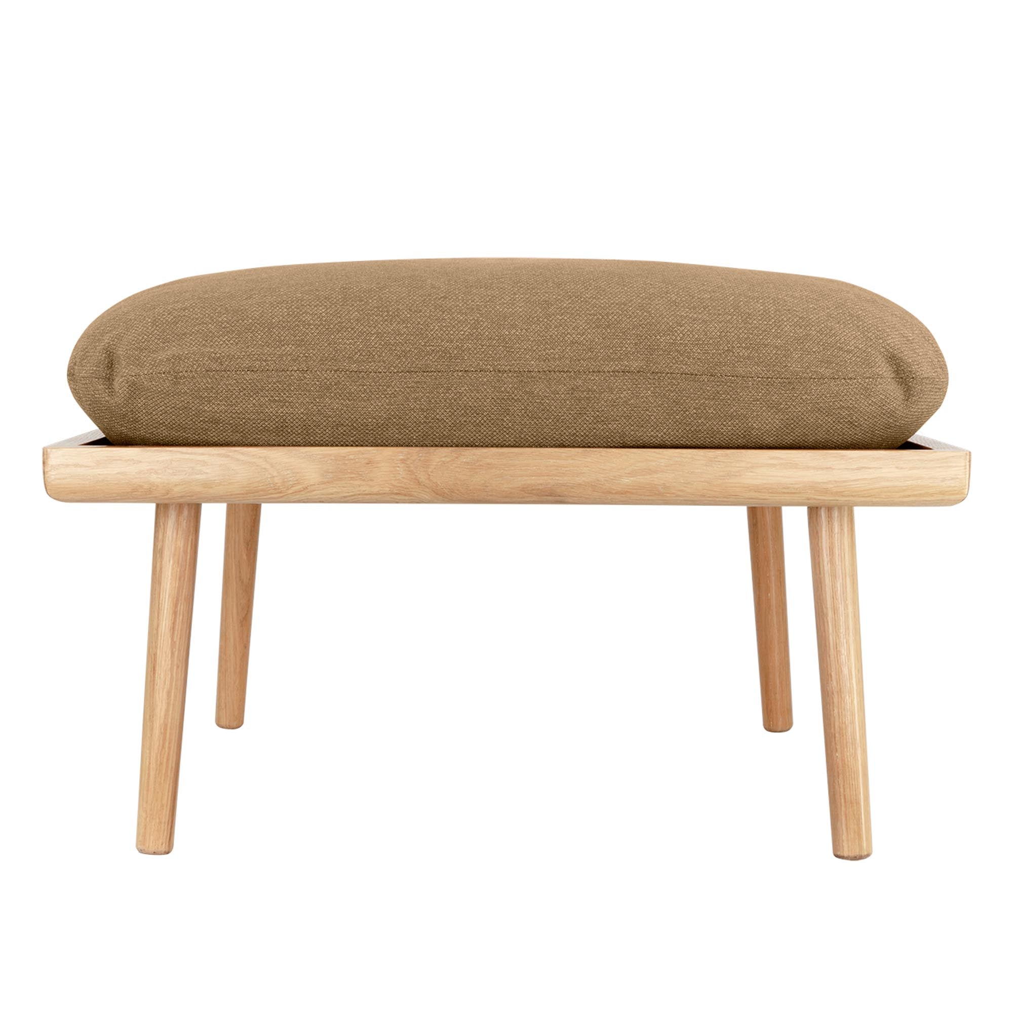 Multifunktionaler Lounge Around Shuffle Pouffe von Umage: ideal als Sitzgelegenheit oder Couchtisch, skandinavisches Design in Eiche.