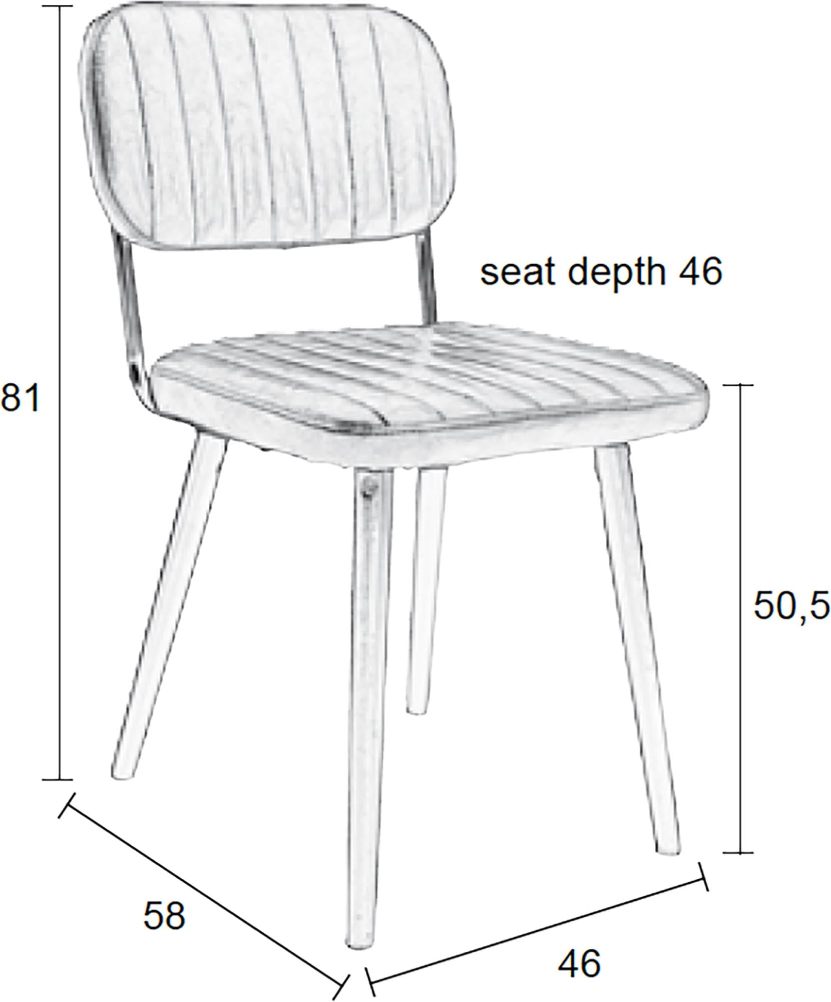 Der Stuhl "Jake Worn" von White Label Living vereint Vintage-Optik und Komfort, ideal für Esszimmer und Wohnzimmer. Stilvoll einrichten!