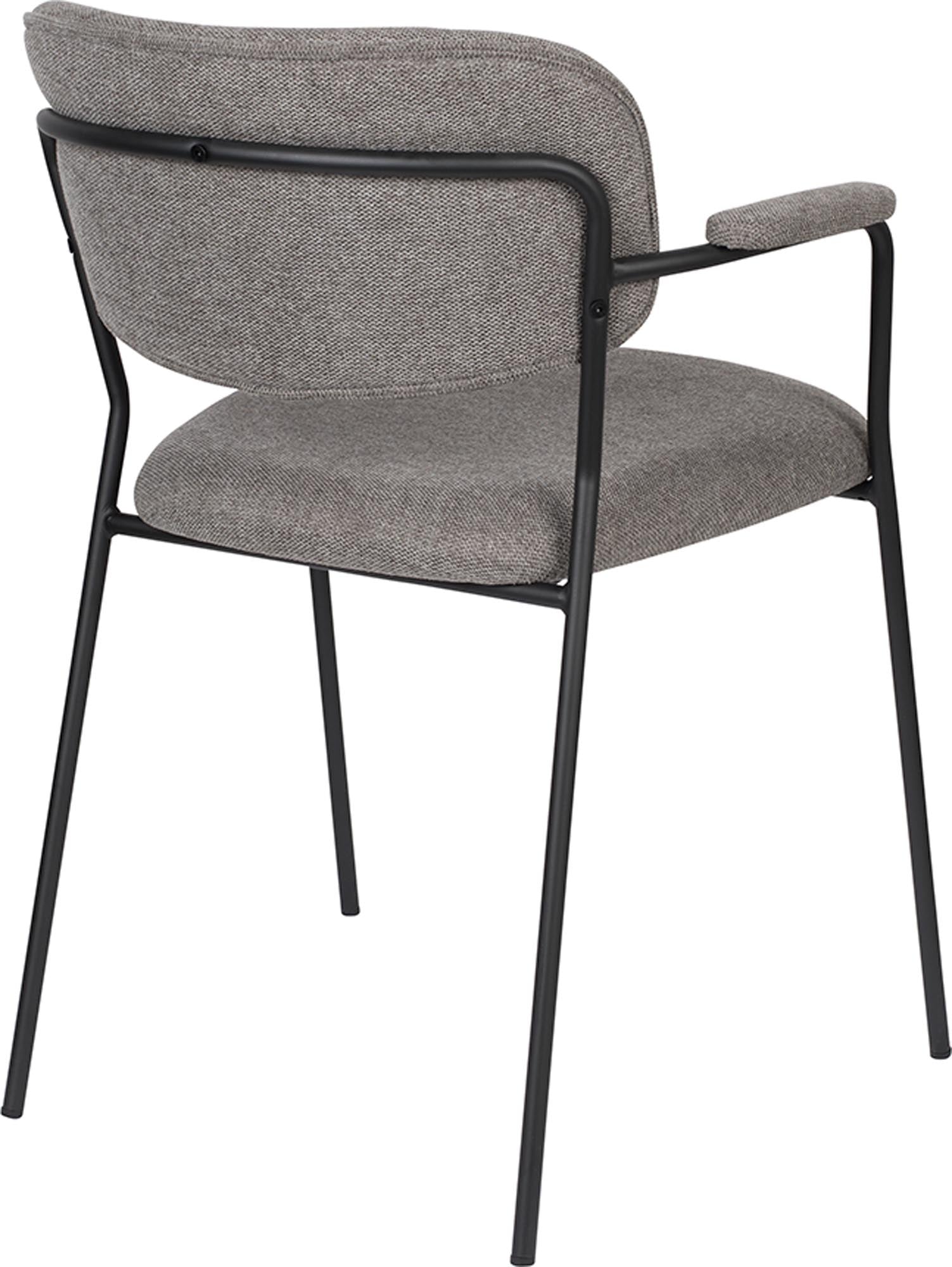 Stilvoller gepolsterter Armlehnstuhl Jolien von White Label Living – ideal für Komfort und modernes Wohndesign in jedem Raum.